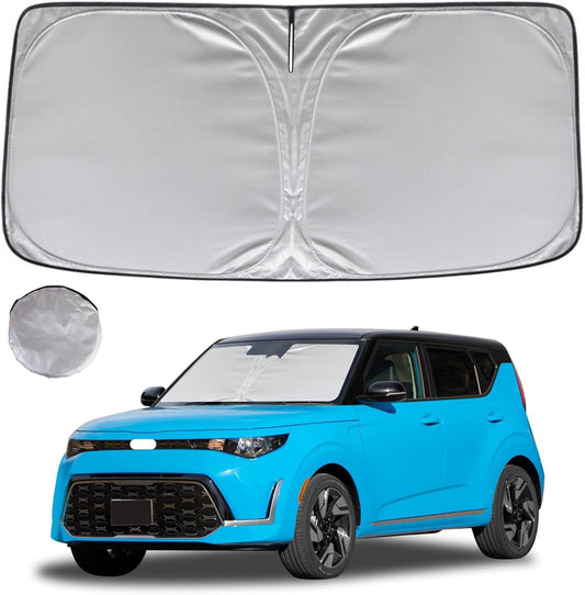 KAYZT Windshield Sun Shade for 2020-2025 Kia Soul Foldable Sunshade Front Window Custom Fit Car Accessories