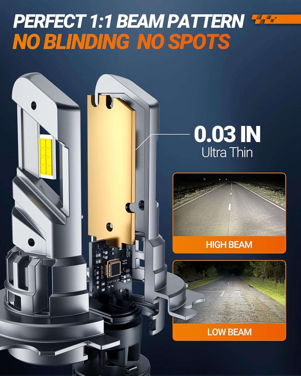 SEALIGHT H7 Bulb, Fog Light 6500K with Cooling Fan, 1:1 Design Fog Light Bulb, 3-Min Plug-N-Play, Pack of 2