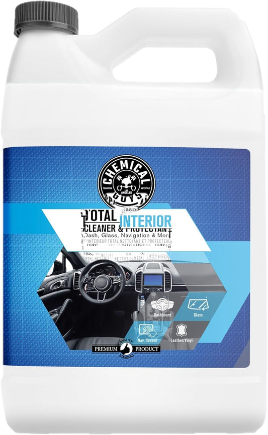 Chemical Guys Total Interior Cleaner & Protectant, Cleans & Protects Leather, Vinyl, Plastic, Rubber & Glass Streak-Free Finish for Cars, Trucks, SUVs, RVs & More - 128 oz
