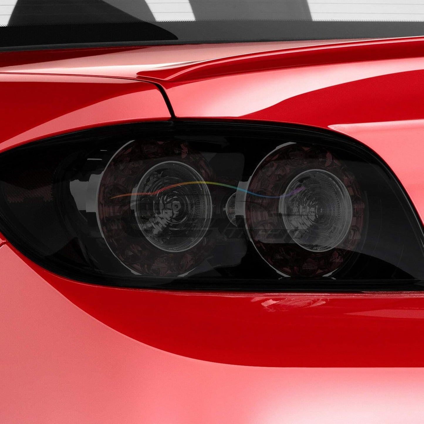 Free Tool Kit 12"x36" (1FT x 3FT) Glossy Dark Black Smoke Headlight Taillight Fog Light Side Marker Vinyl Tint Film Self Adhesive