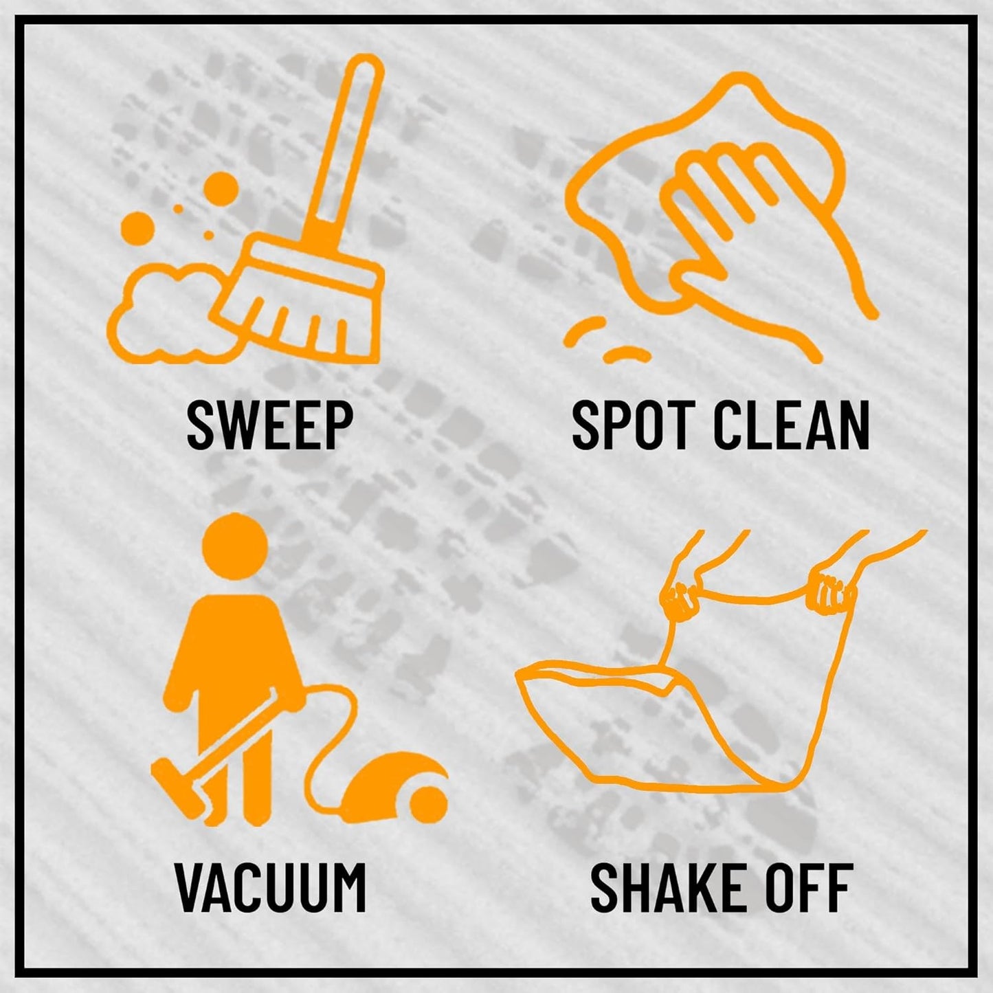 Ottomanson 2' x 8' Hallway Runner with Scraper Pile - Extra Durable Non-Slip Rug Mat for Indoor & Outdoor Use - Ideal for Kitchen, Entryway, Patio & Garage - High-Traffic Carpet, Gray