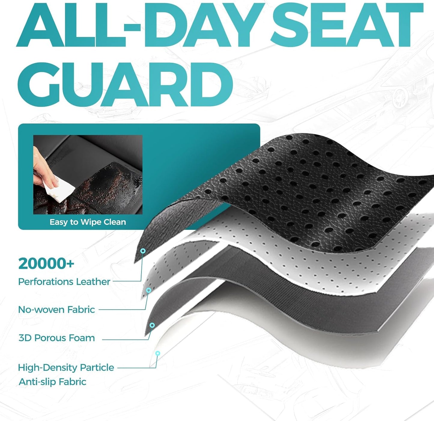 for Toyota Camry Seat Covers Hybrid LE SE 2018 2019 2020 2021 2022 2023 2024 - Custom Car Seat Covers Full Set, Waterproof Breathable Seat Cover for Cars, Leather Cushion Protectors Black Red