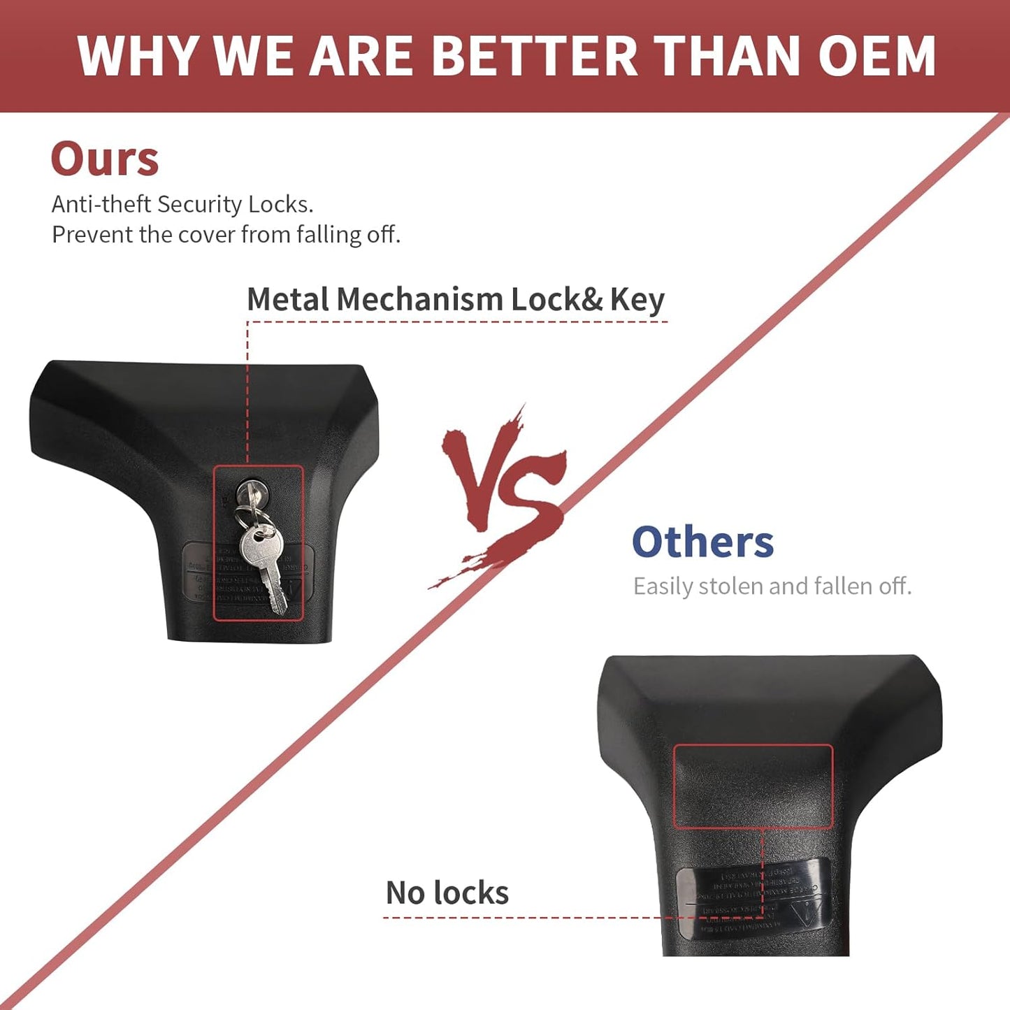 KINGGERI 260Lbs Lockable Roof Rack Cross Bars Compatible with Toyota Corolla Cross 2022 2023 2024 2025 (with Flush Side Rails), Heavy Duty All Aluminum Rail Crossbar Anti-Theft Metal Matte Coated