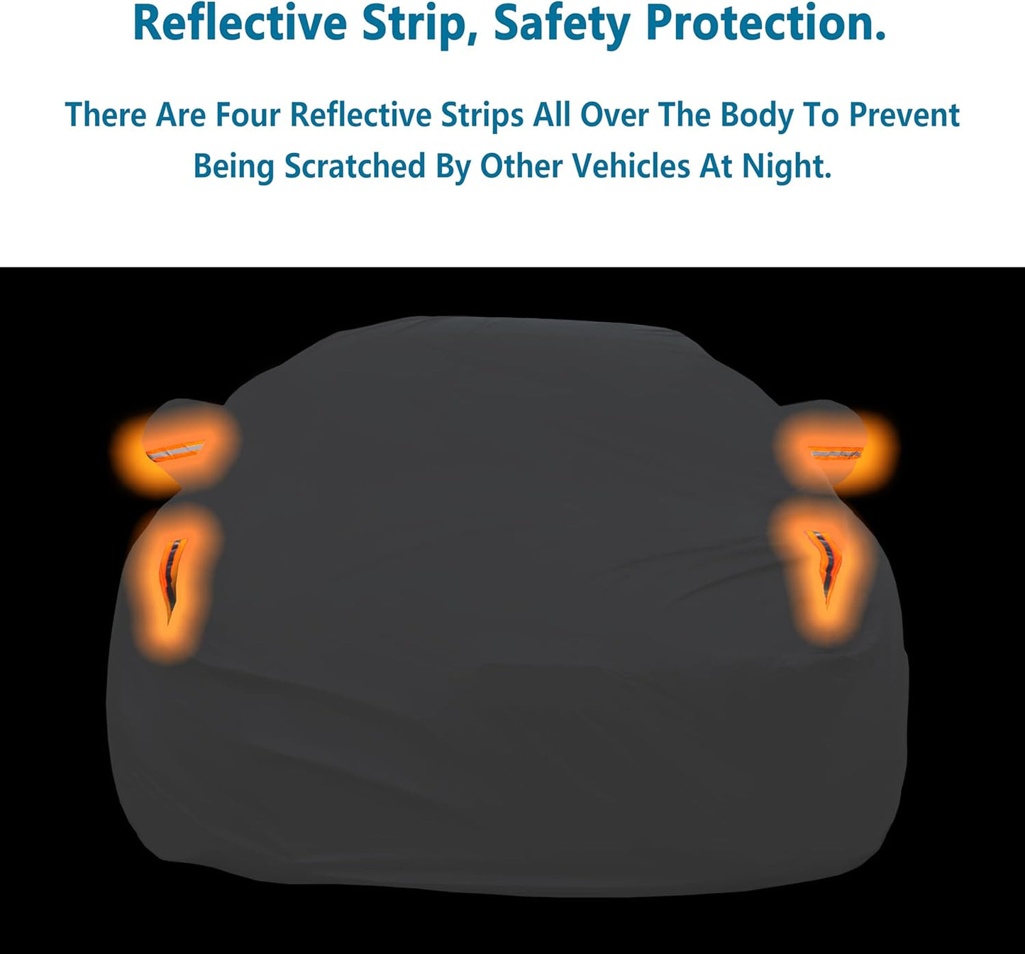 MORNYRAY Waterproof Car Cover All Weather Snowproof UV Protection Windproof Outdoor Full Truck Cover, Universal Fit for (Fit Truck Length 210-230 inch,All Silvery)