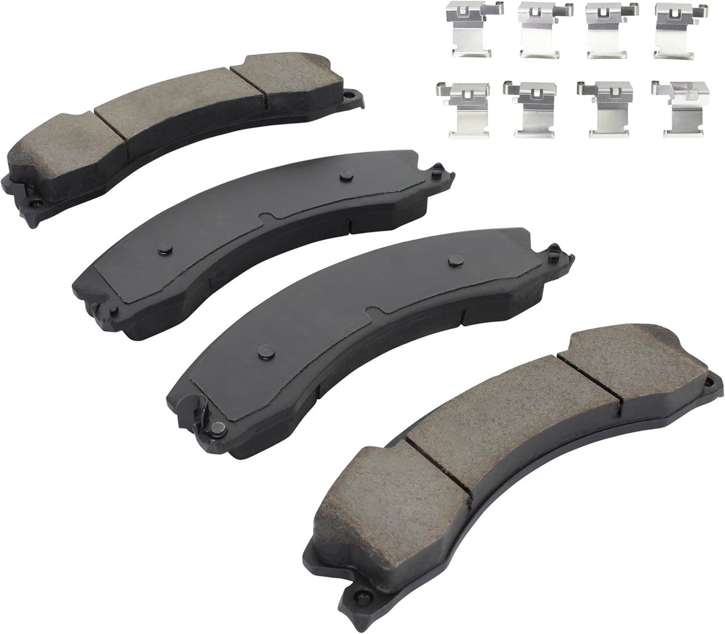 Premium Ceramic Front Brake Pads (1001-1565C) Compatible with 2012-2024 Chevrolet/GMC/Nissan (NV1500/NV2500/NV3500/Sierra 2500 HD/Sierra 3500 HD/Silverado 2500/Silverado 2500 HD & More)