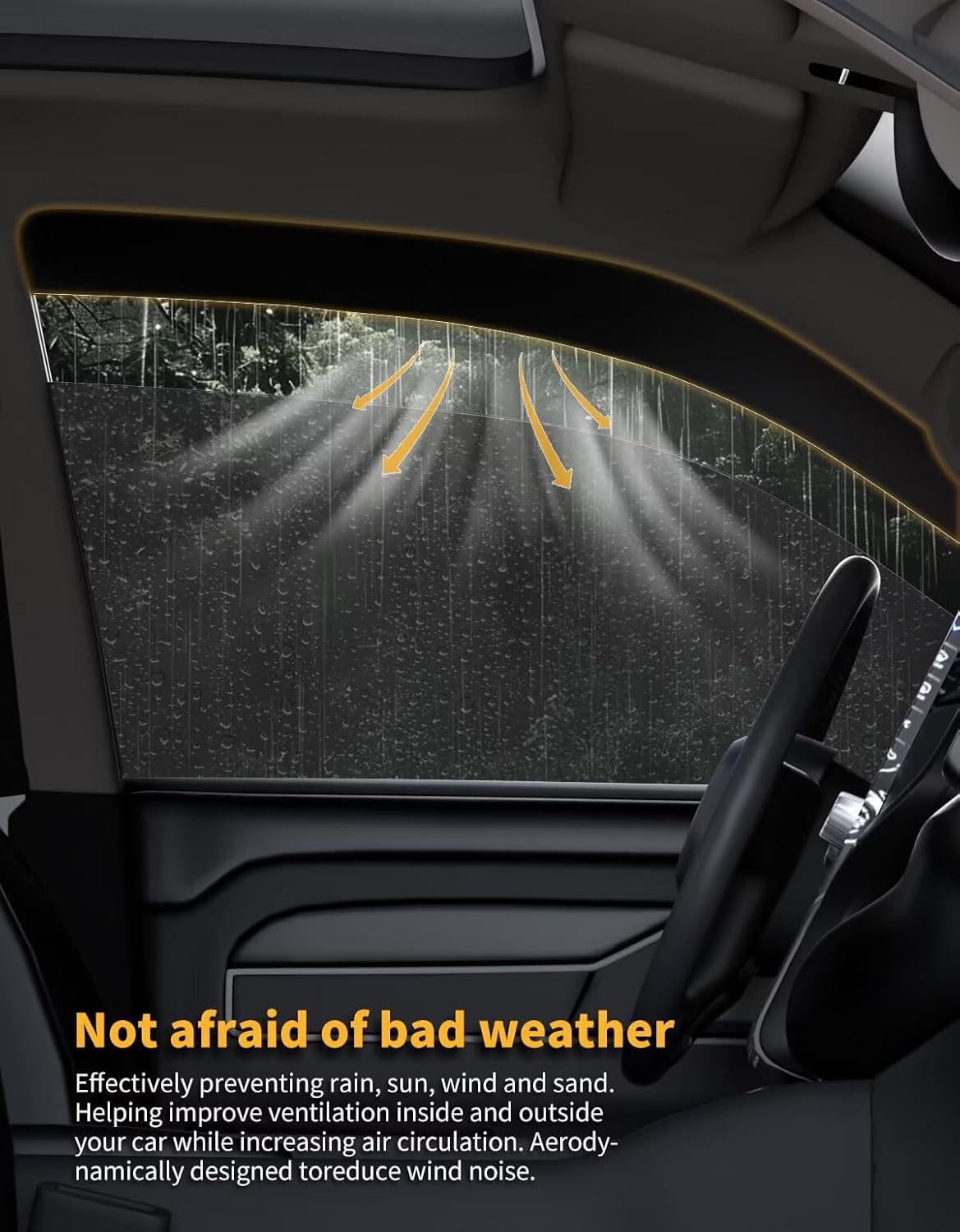 in-Channel Window Rain Guards Fit for Truck Ford F150 2021 2022 2023 2024 2025 SuperCrew Extra Durable Window Visors Window Deflectors Vent Visors Vent Shades Car Accessories-4 pcs 2-Q11-Gai