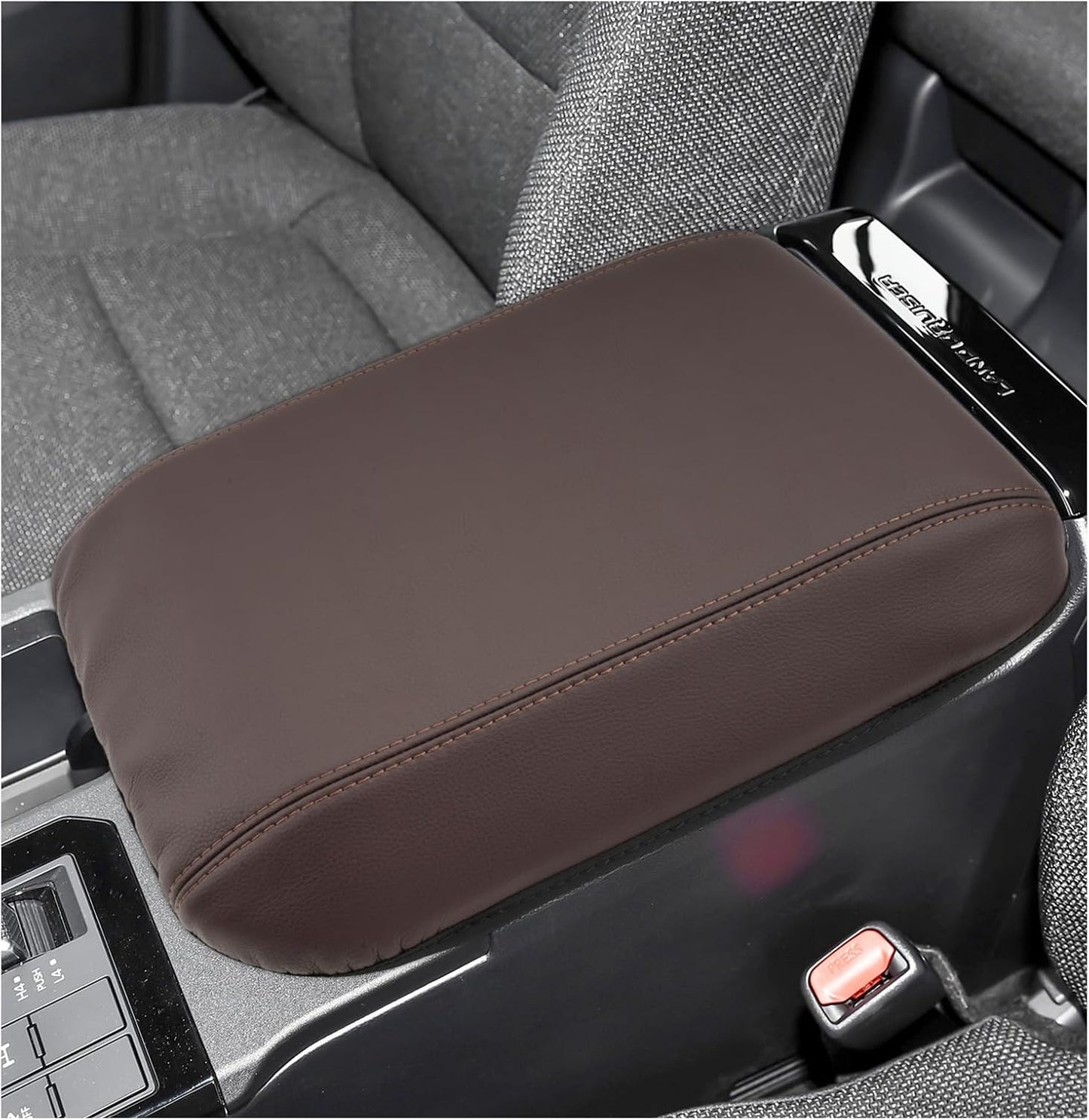 SXCY for 2024 2025 Land Cruiser Armrest Cover for Toyota Land Cruiser 2025 Center Console Cover 2024 2025 Land Cruiser Center Console Cover for 2025 Land Cruiser (Tan Line (Thin))