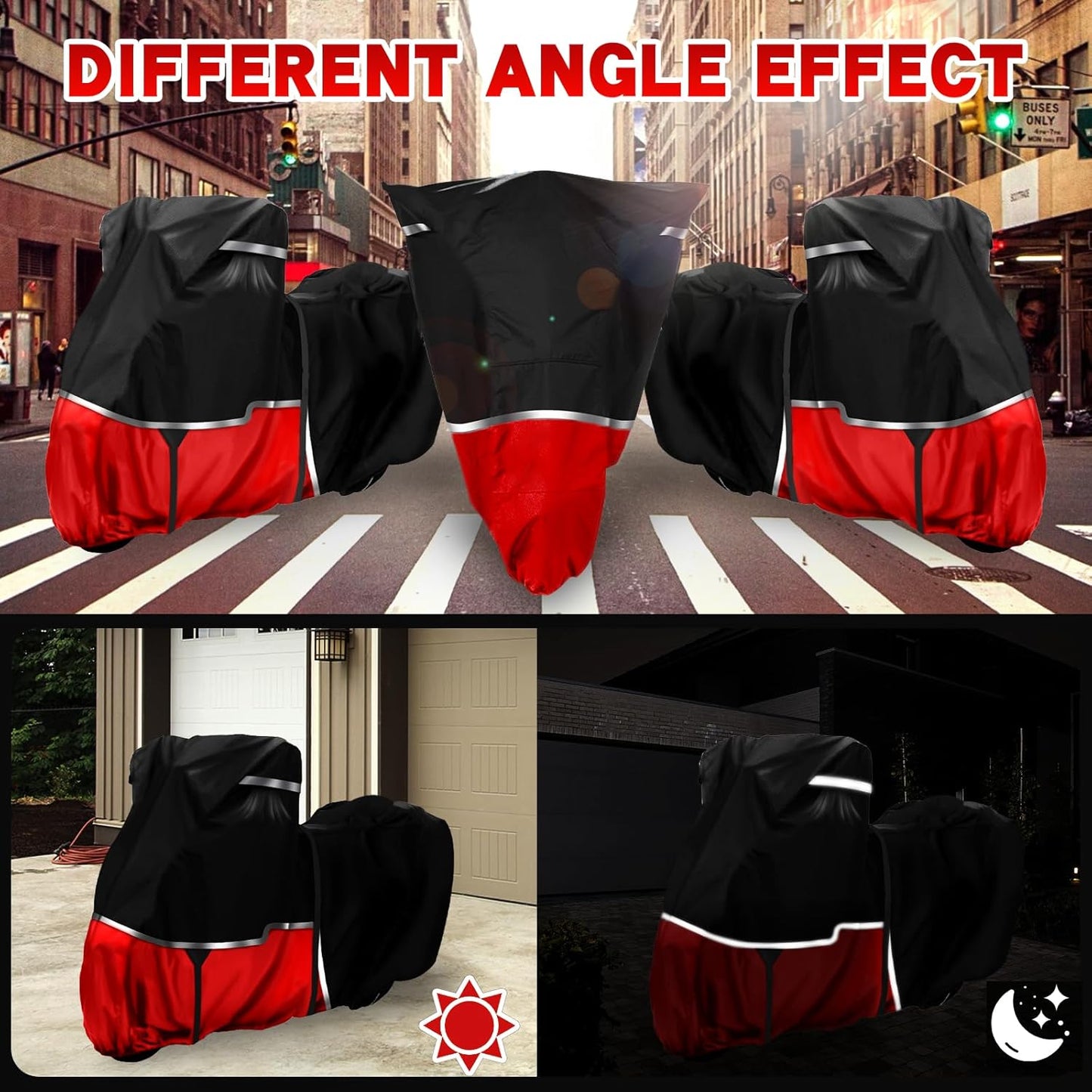 420D Motorcycle Cover Suitable for Kawasaki Ninja 400 500 650 Z900 Zx6r (No Trunk) Models Waterproof Motorcycle Cover Easy to Clean Tear-Resistant Suitable for Outdoor Protection