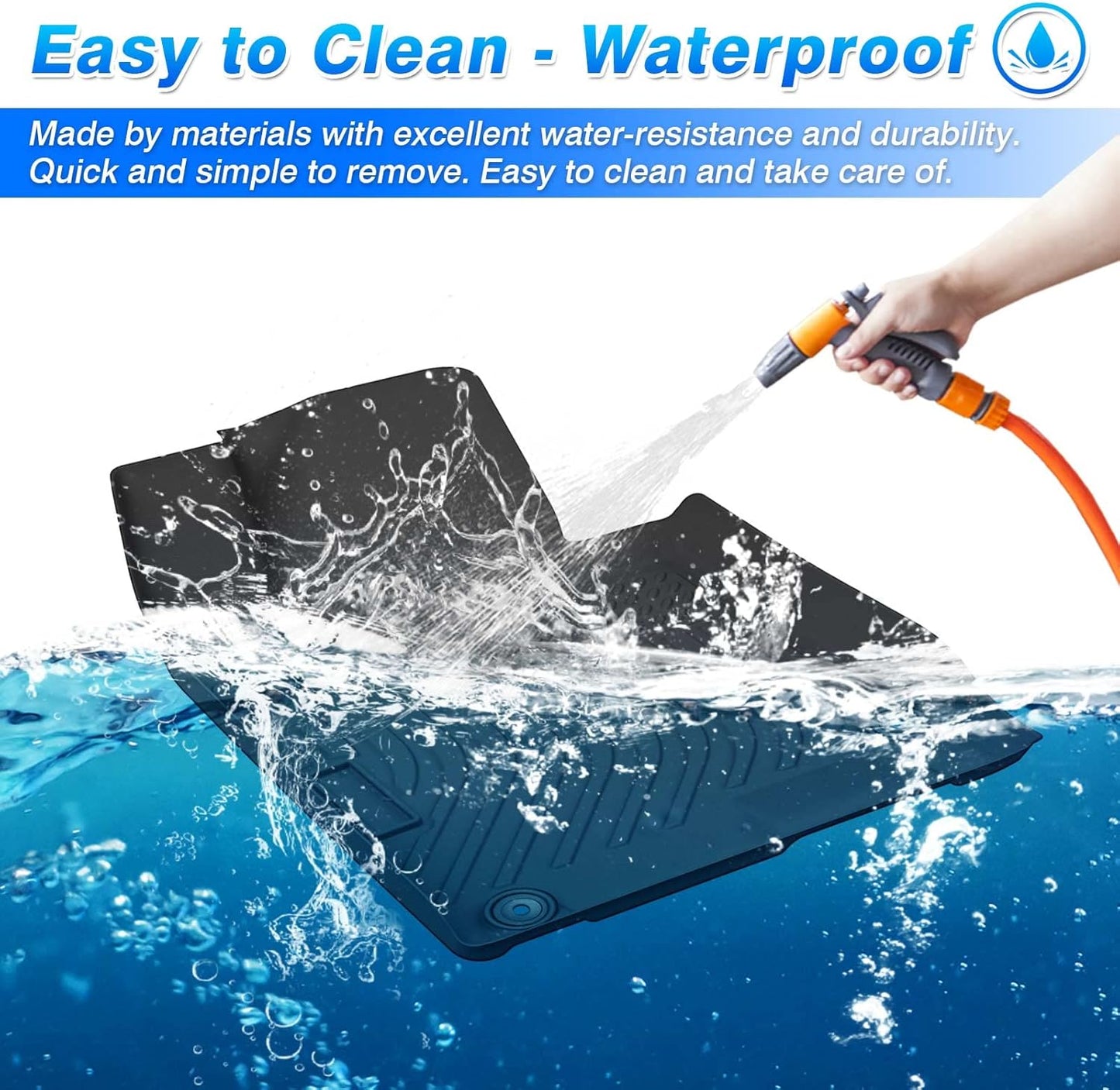 Cartist Floor Mats Compatible with Spark Accessories All Weather Floor Mat for 2016-2022 Chevy Chevrolet Spark Carpet Protection 3D TPE (Not Fit Spark EV)