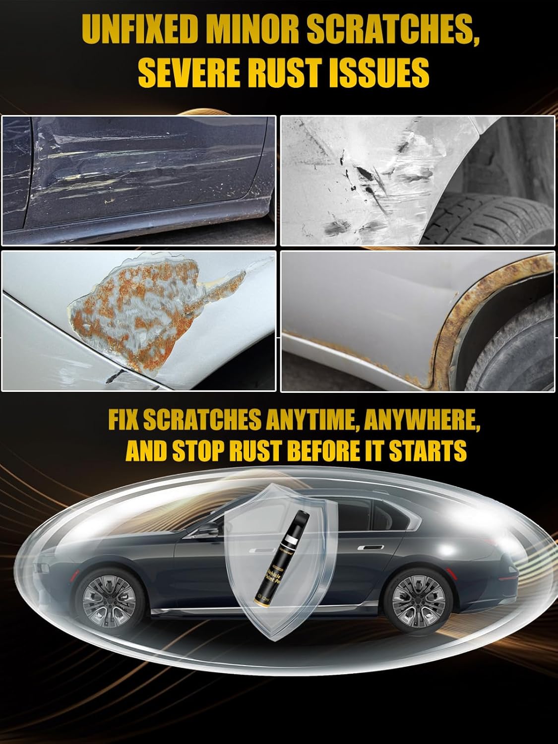 (890/5890) Lunar Blue Metallic Touch Up Paint Compatible with Mercedes-Benz, Exact Match Car Paint Pen Automotive Scratch Repair Remover Kit Quick & Easy Solution for Vehile Chips and Nicks