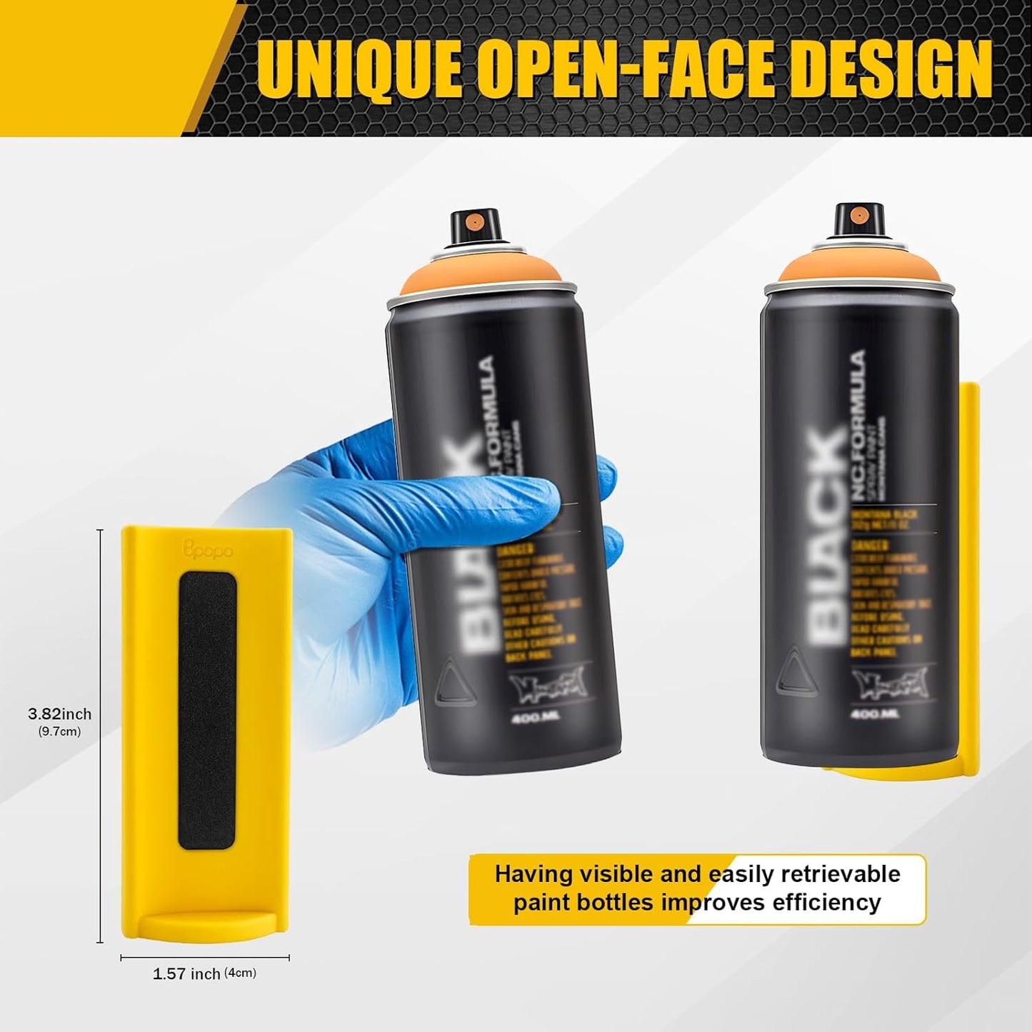 4 Pcs Magnetic Aerosol Spray Can Holder,Powerful Magnet Toolbox Bottle Holder, Spray Can Wall Mount Organizer Paint Can Bottle Rack for Garage,Toolbox, Workspace