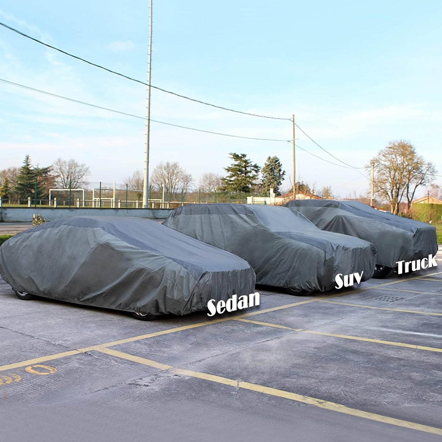 XCAR Ultra Light Waterproof Truck Car Cover for Automobiles All Weather Protection, Windproof & Breathable, Fits Cars Up to 250"