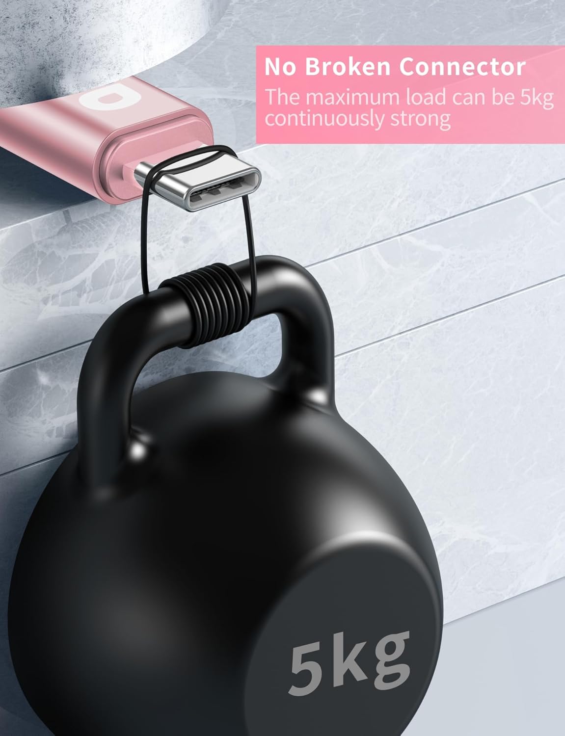 iPhone 16 USB C Cable Fast Charging [2 Pack, 6FT], USB A to USB C Charger Cord, Upgraded Extra Durable Braided USBC Cable Compatible with iPhone 16 15 Pro Max, LG and More-Pink