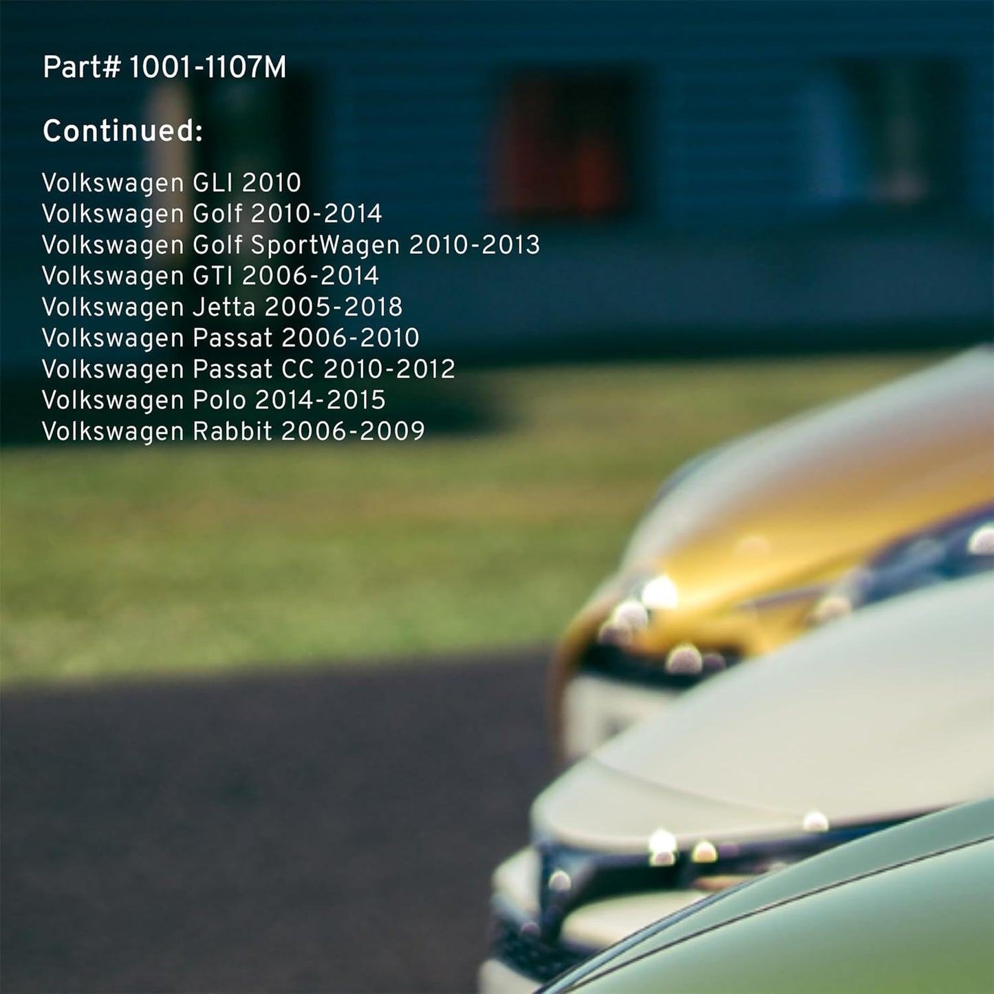 Premium Semi-Metallic Front Brake Pads (1001-1107M) Compatible with 2005-2019 Audi/Volkswagen (A3 Quattro/Beetle/GLI/Golf/Golf SportWagen/GTI/Ibiza/Jetta/Leon/Passat/Polo & More)