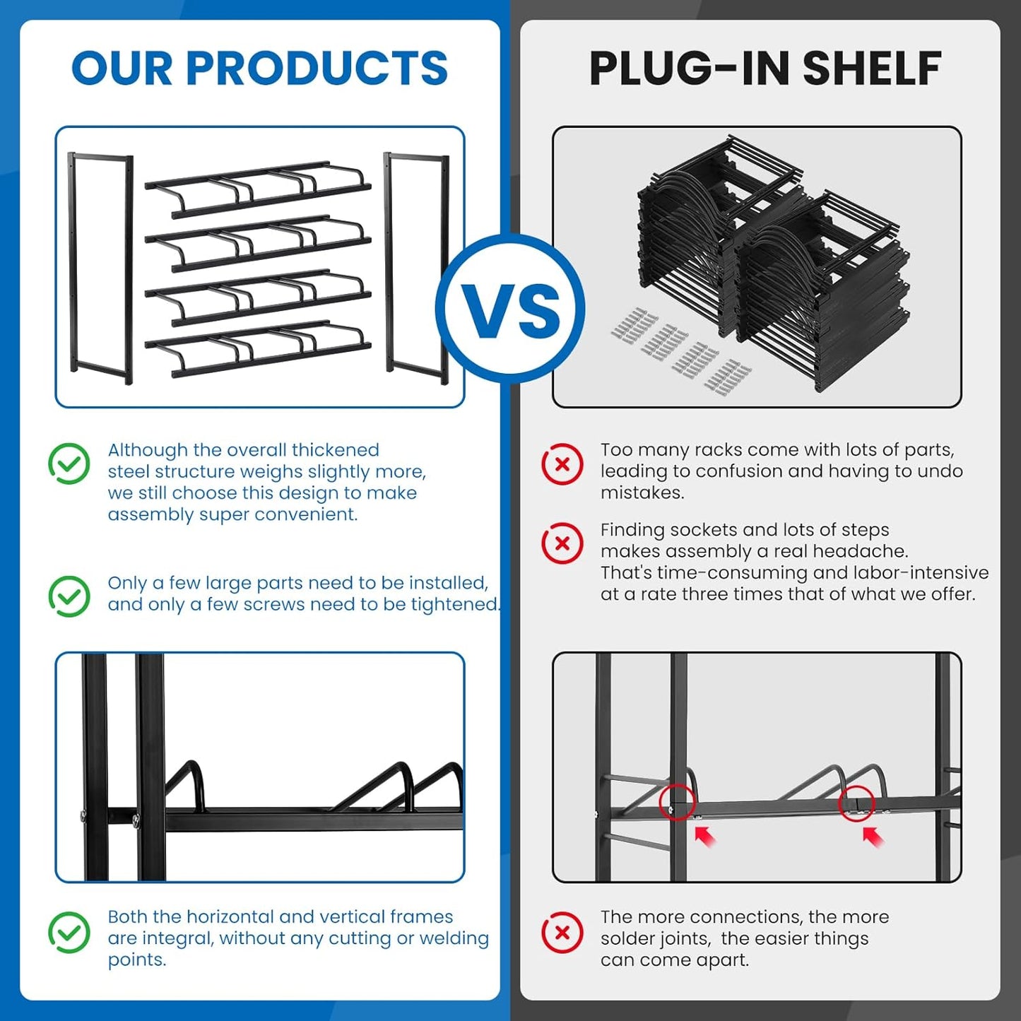 jolybebe 5 Gallon Water Jug Holder for 12 Bottles Without Wobbling, New Upgraded Heavy Duty 4 Tier Thicken Water Bottle Storage Rack for Home, Office, Kitchen, Warehouse, Garages Black