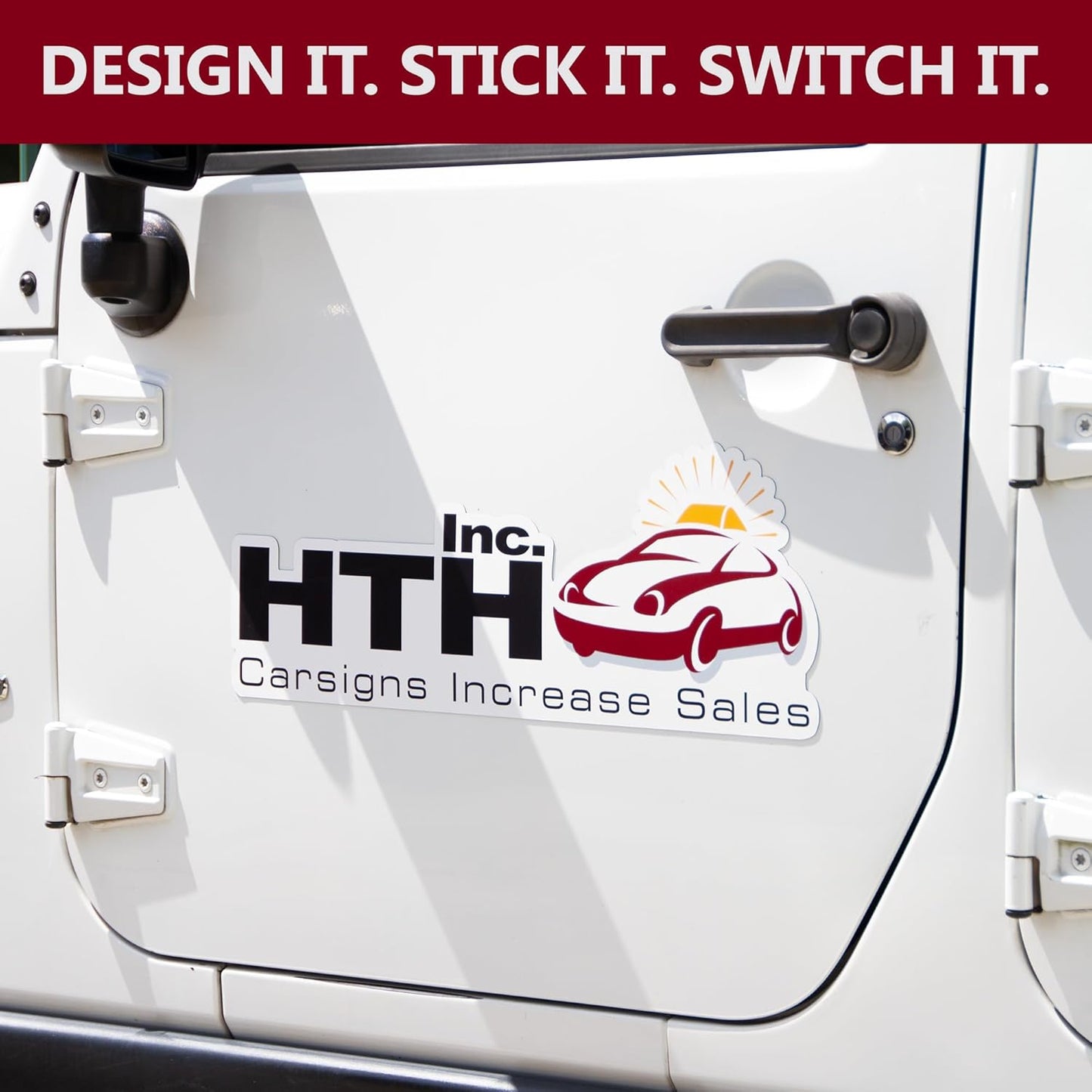 Custom Car Magnet Signs For Businesses - Personalized Car Magnets for Advertising and Vehicle Promotion - Advertising Magnets For Cars Door - Professionally Printed - Choose Your Text & Logo