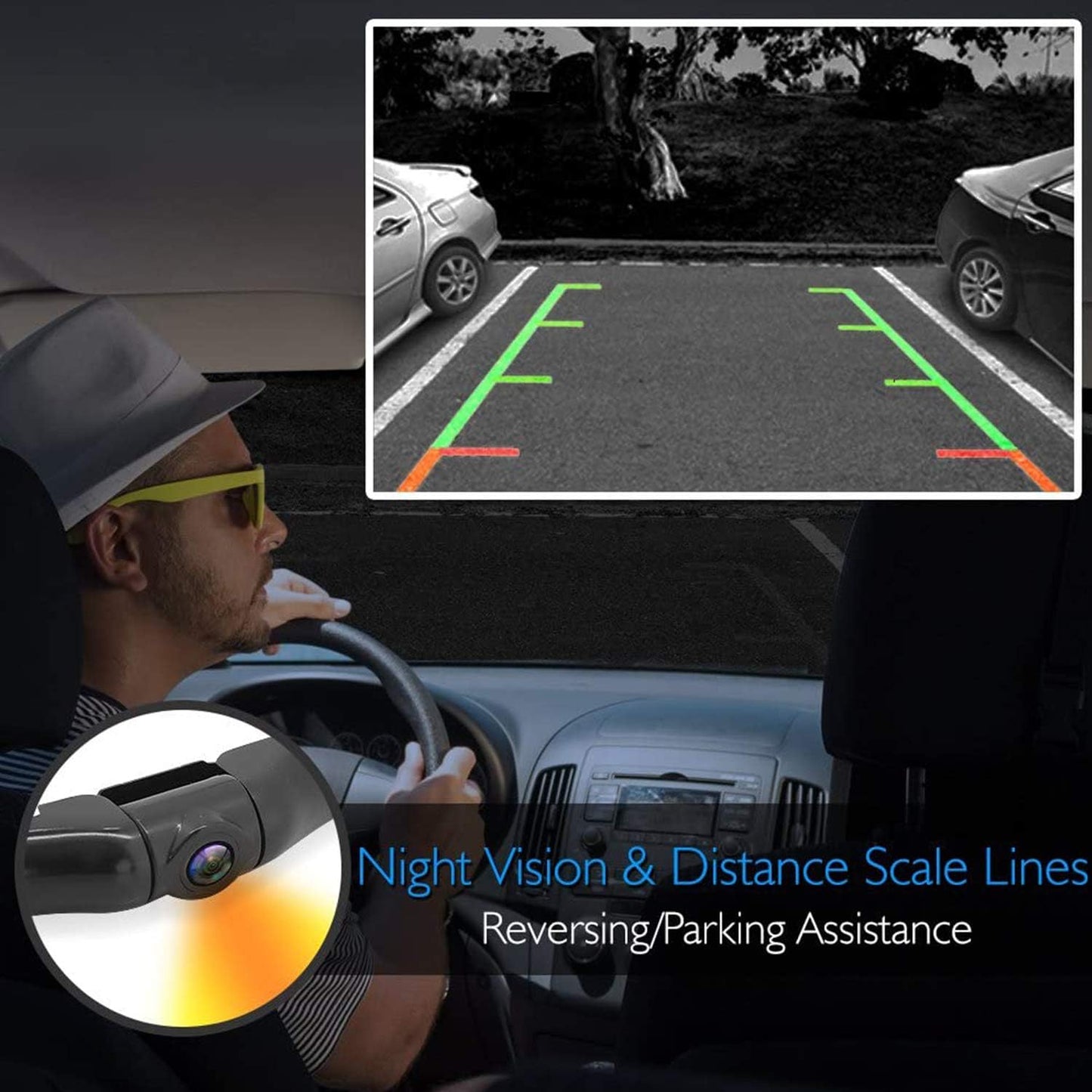 Pyle Dash Cam, Rearview Mirror Monitor, Night Vision, 7.4” LCD Screen, Backup Camera, Slim Bar Design, Waterproof IP-69, G-Sensor, Audio Recording, 32GB Memory Slot, Universal Mount, Includes Cables