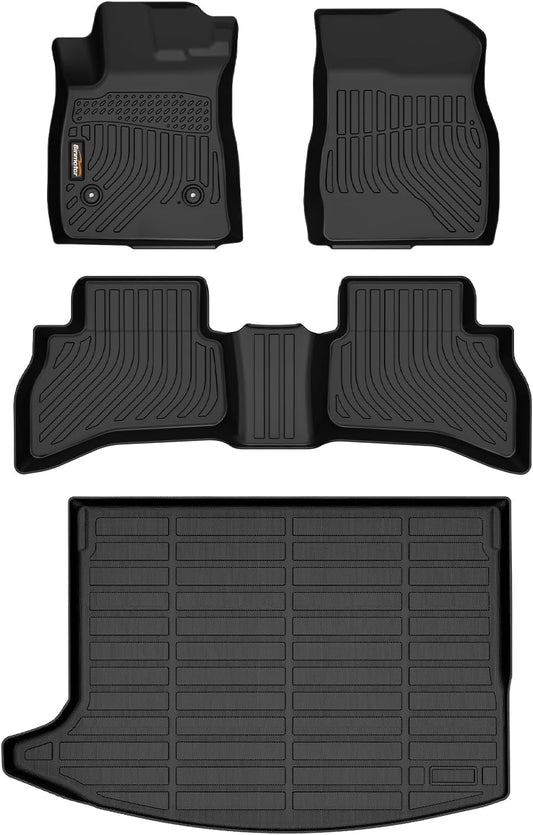 Binmotor-All Weather Car Floor Mats and Cargo Liner Set for Buick Encore GX AWD 2020-2026(Only Fit Cargo in Upper Deck Position), Waterproof TPE Car Accessories Mats for Encore GX AWD-Black