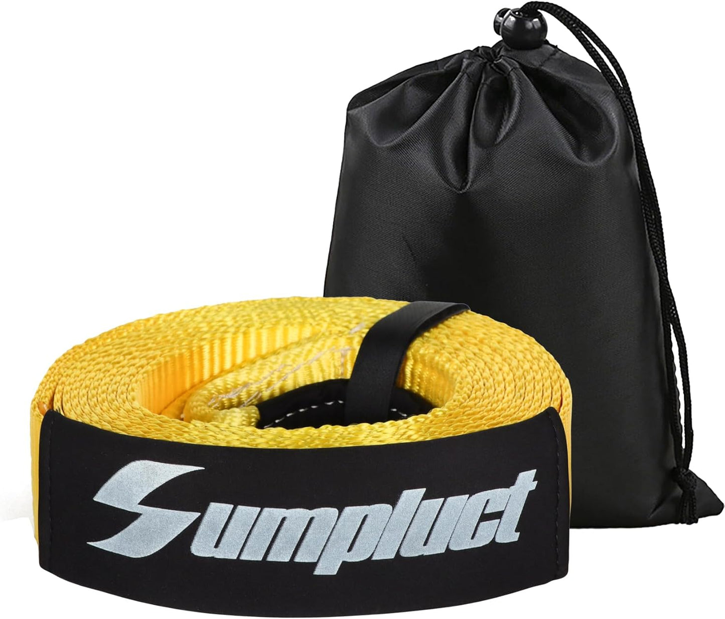 Recovery Tow Strap 2in X 20ft Exceed Heavy Duty 25,000 lbs Break Strength, Use for Emergency Towing Rope, Tree Saver, Winch Extension, Triple Reinforced Loops,Car Accessories