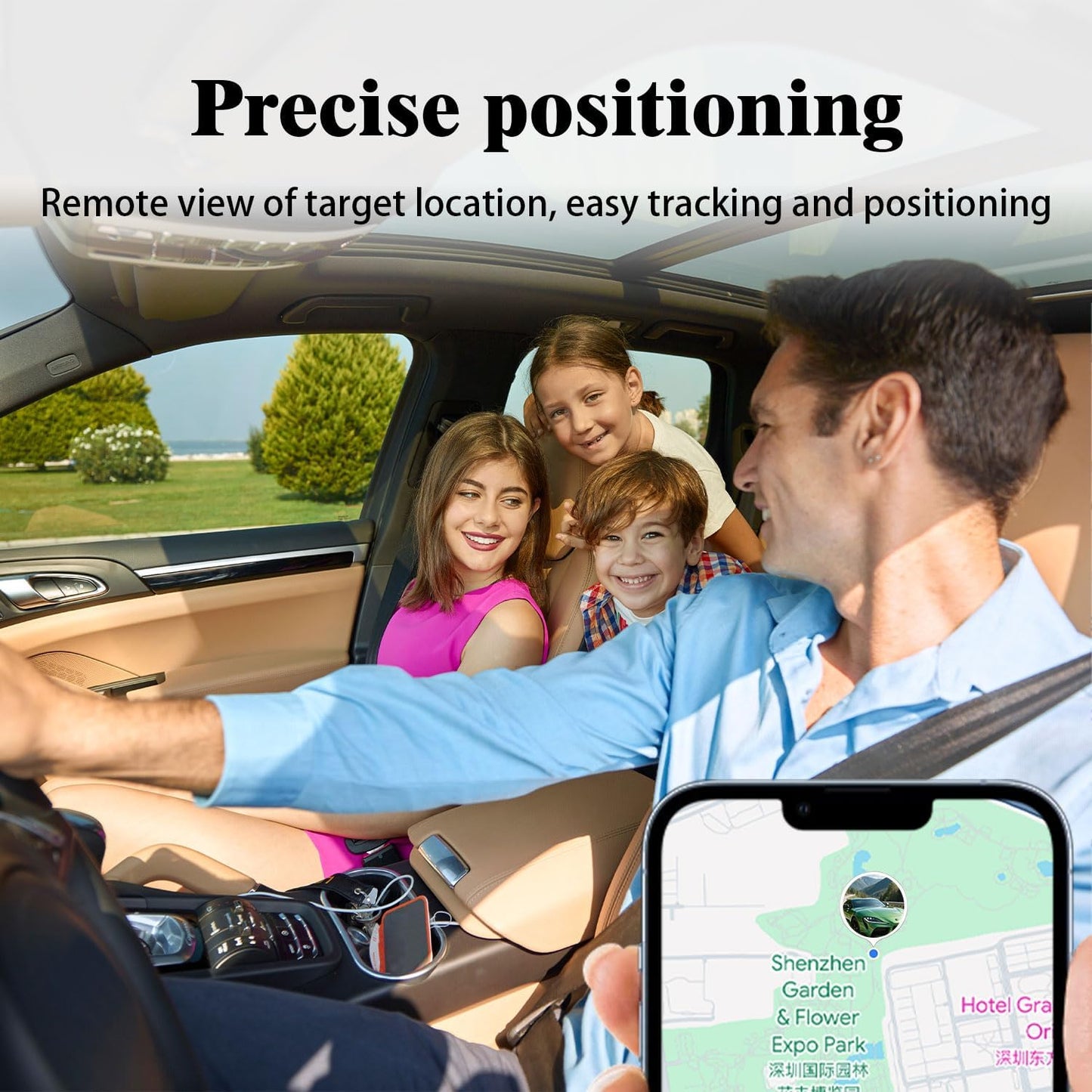 GPS Tracker for Vehicles, Pets & Valuables – No Subscription, Real-Time Tracking via App – Lightweight, Waterproof, Long Battery Life – Compatible with iOS & Android
