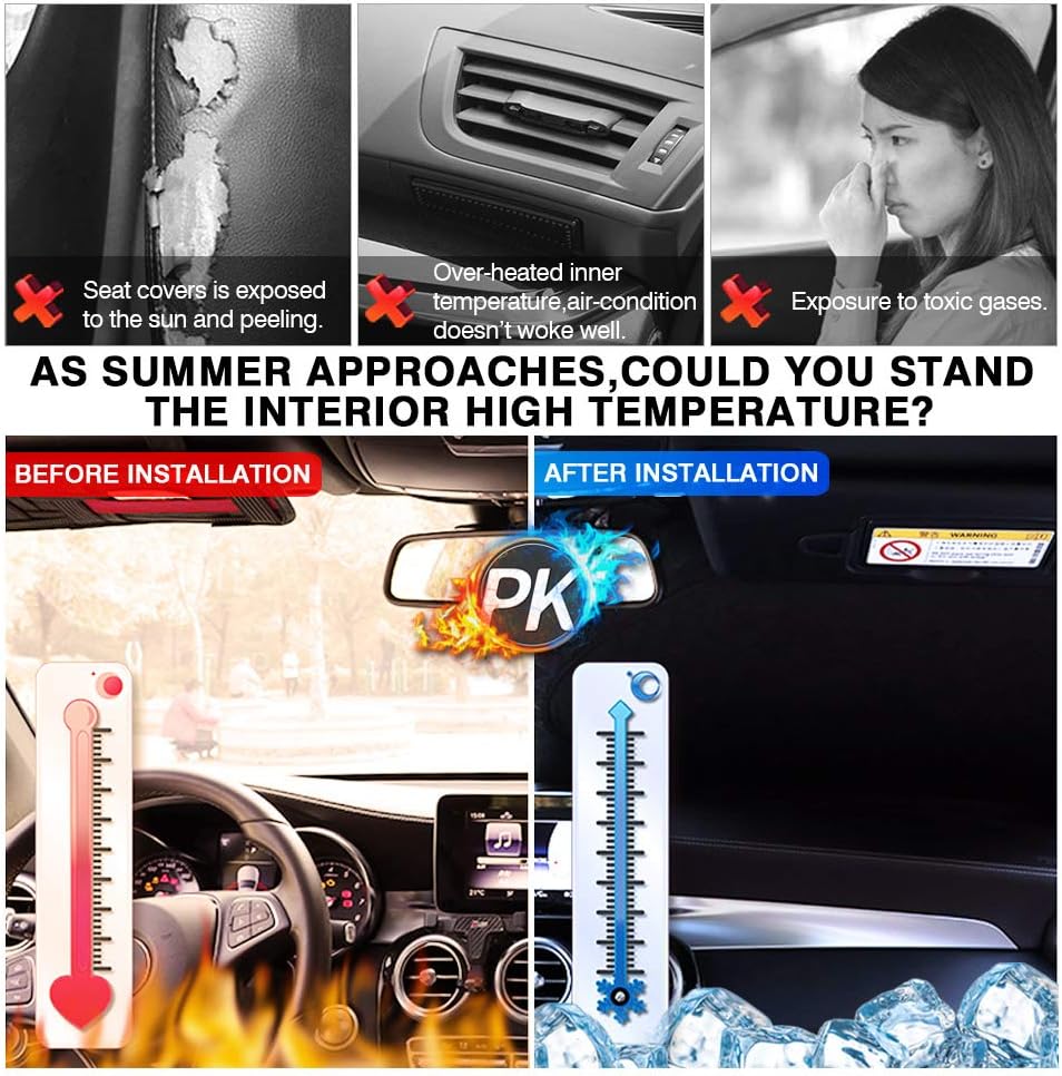 KUST Car Windshield Sun Shade for 2021-2024 Toyota Venza Accessories Sunshade Window Sun Visor Protector Foldable Blocks UV Rays Keep Your Car Cool