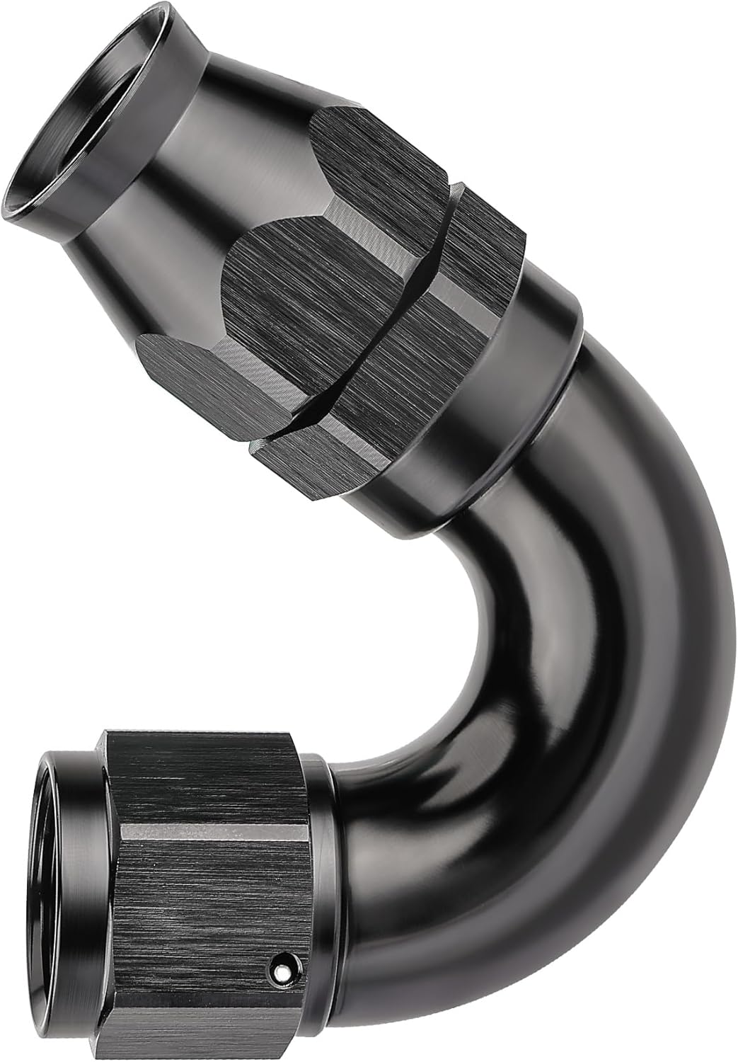 EVIL ENERGY 10AN 150 Degree PTFE One Piece Full Flow End Hose Fitting Aluminum Black