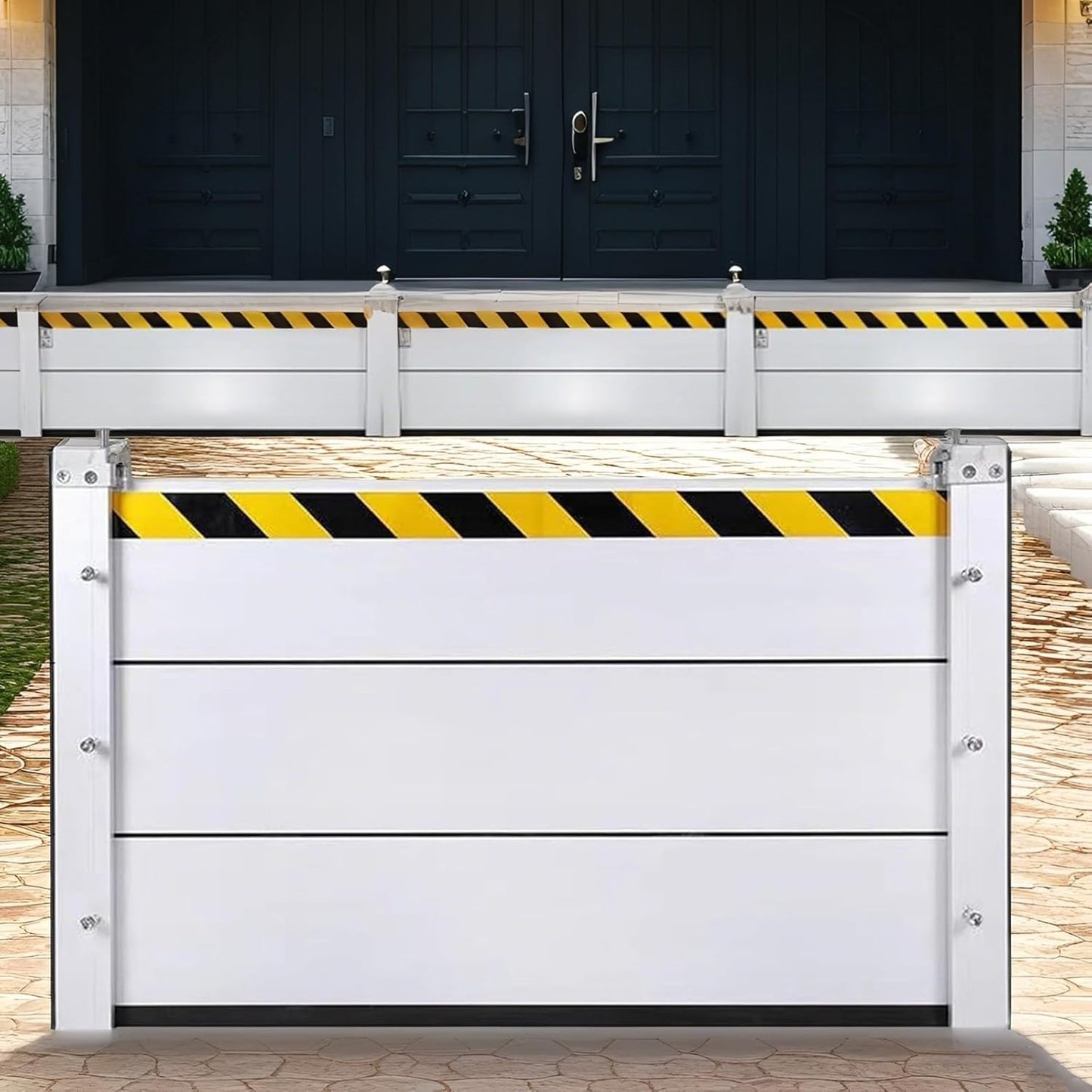 Flood Barriers for Home Exterior,Aluminum Alloy Outdoor Garage Doors Water Barriers for Flooding(H55Inch,L11.5FT)