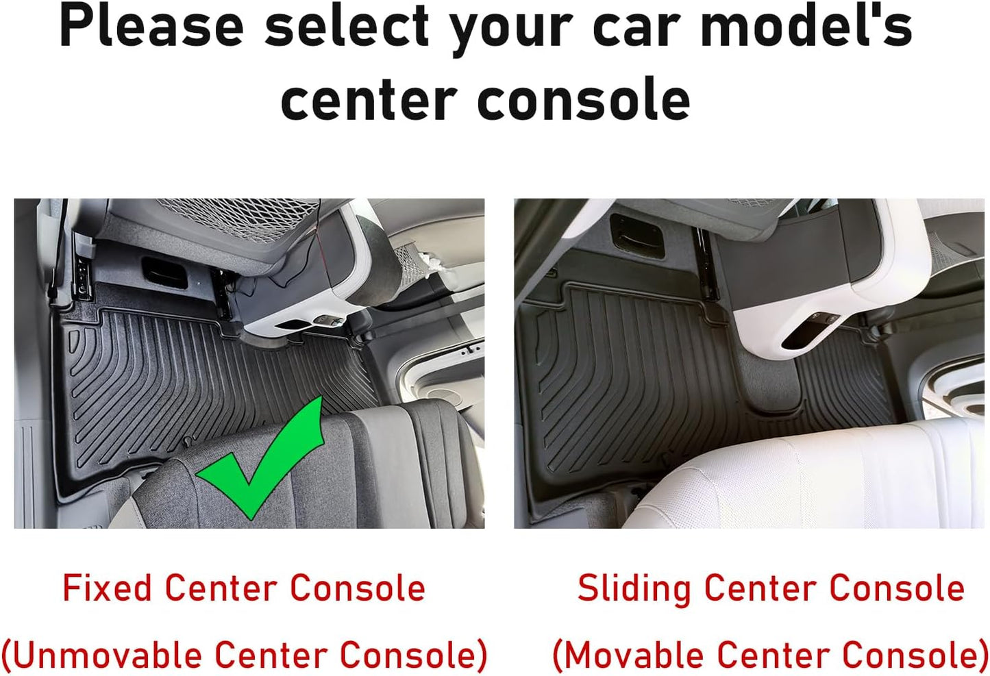 KELCSEECS Floor Mats & Cargo Liner Custom for 2022-2024 Hyundai Ioniq 5 Unmovable Center Console (Fixed Center Console) Automotive All Weather Cargo Mat Floor Liners IONIQ 5 Trunk Mat Accessories