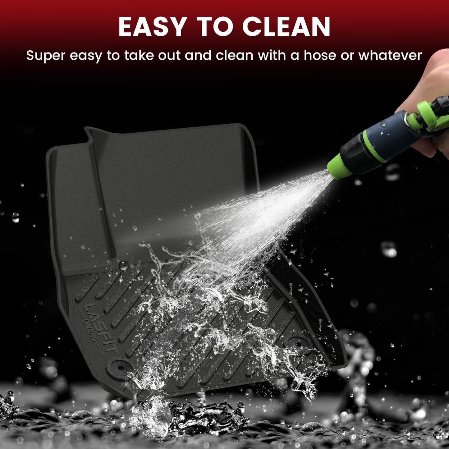 LASFIT Floor Mats & Cargo Liner for Chevrolet Malibu 2016-2025 Car Mats (Not Fit Hybrid), All Weather TPE Custom Fit Floor Mats for Cars, 1st and 2nd Row Car Floor Mats for Malibu Accessories Black