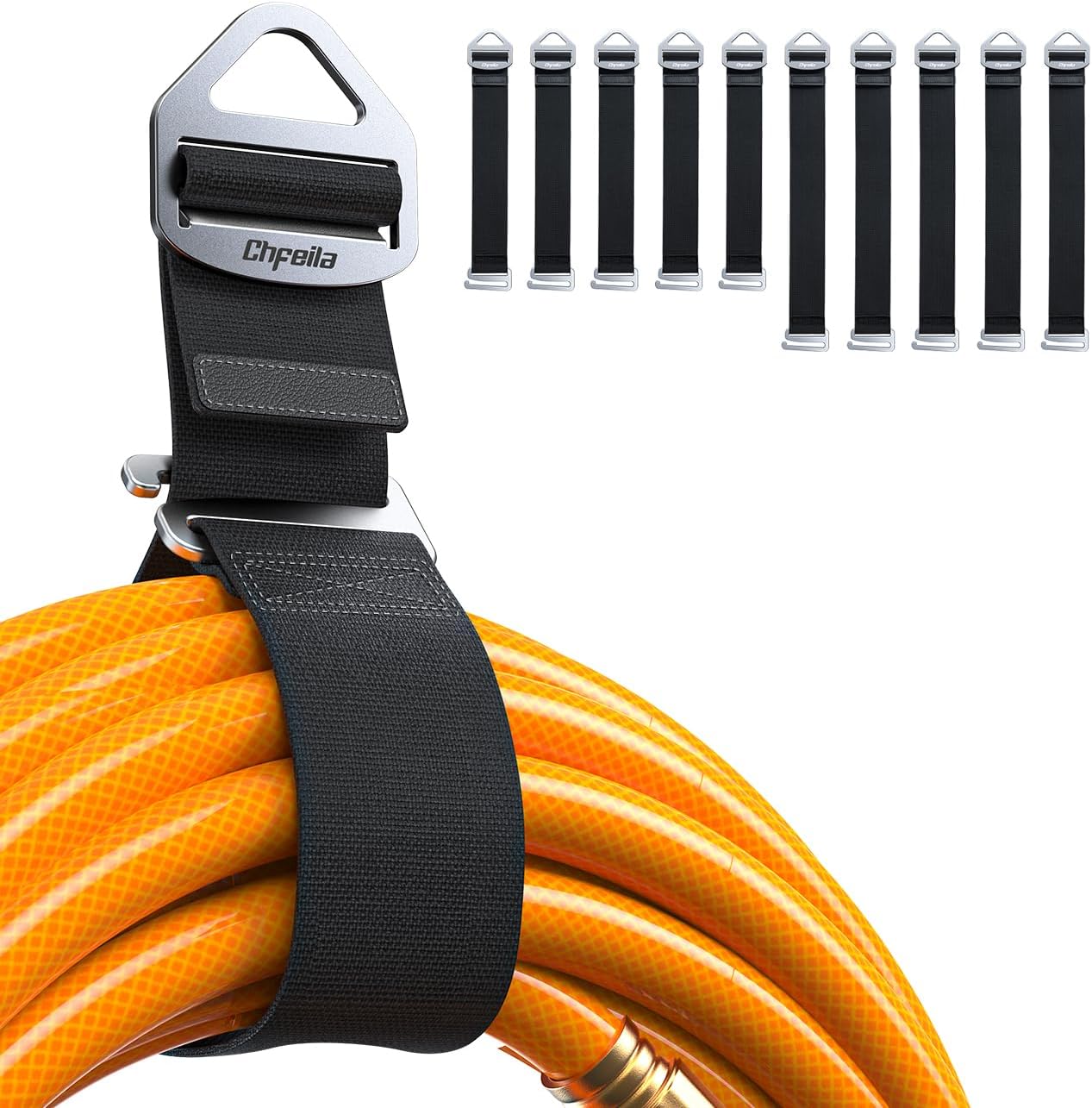 10 Pack One Hand Operation [1s Tighten by Gravity] Adjustable Extension Cord Organizer Holder, Hose Rope Storage Straps Wrap for RV Shed Workshop Garage Organization, Gadgets Tools Gifts for Dad Men