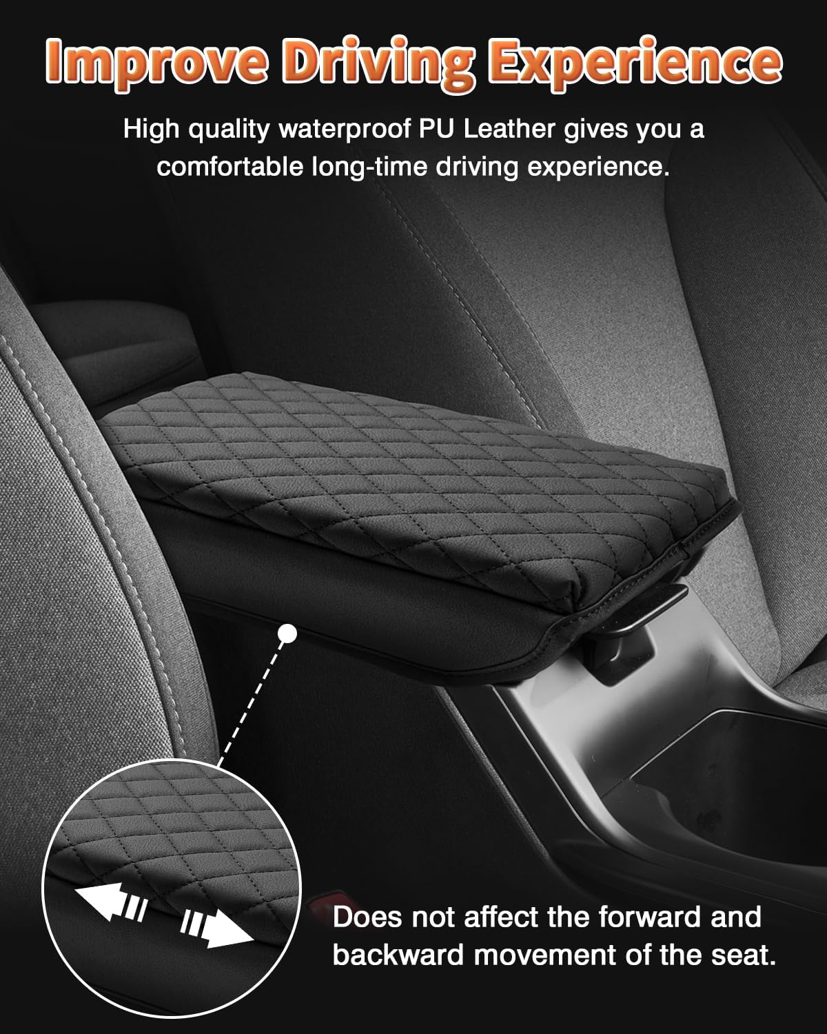 Shademax Custom for 2026 2025 Kia K4 Center Console Cover, Armrest Cover for K4 EX/LX/GT-Line/GT-Line Turbo Arm Rest Cushion Pad K4 Accessories 2025 Leather Middle Console Cover Armrest Box Protector