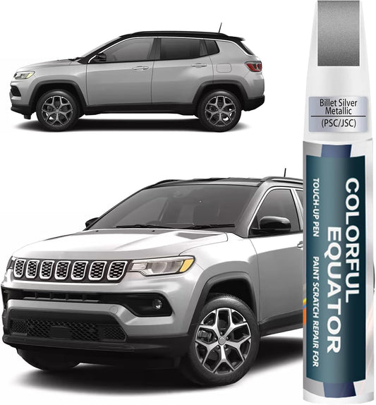 PSC/JSC Billet Silver Metallic Touch Up Paint for Jeep, Car Paint Pen Scratch Repair Two-In-One Touch Up Paint, Premium Car Scratch Remover for Deep Scratches