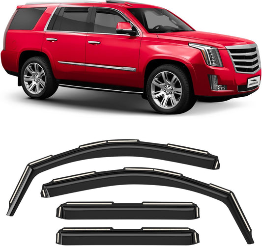 Voron Glass in-Channel Extra Durable Rain Guards for Toyota Sequoia 2023-2025, Window Deflectors, Vent Window Visors, 4 Pieces - 200556