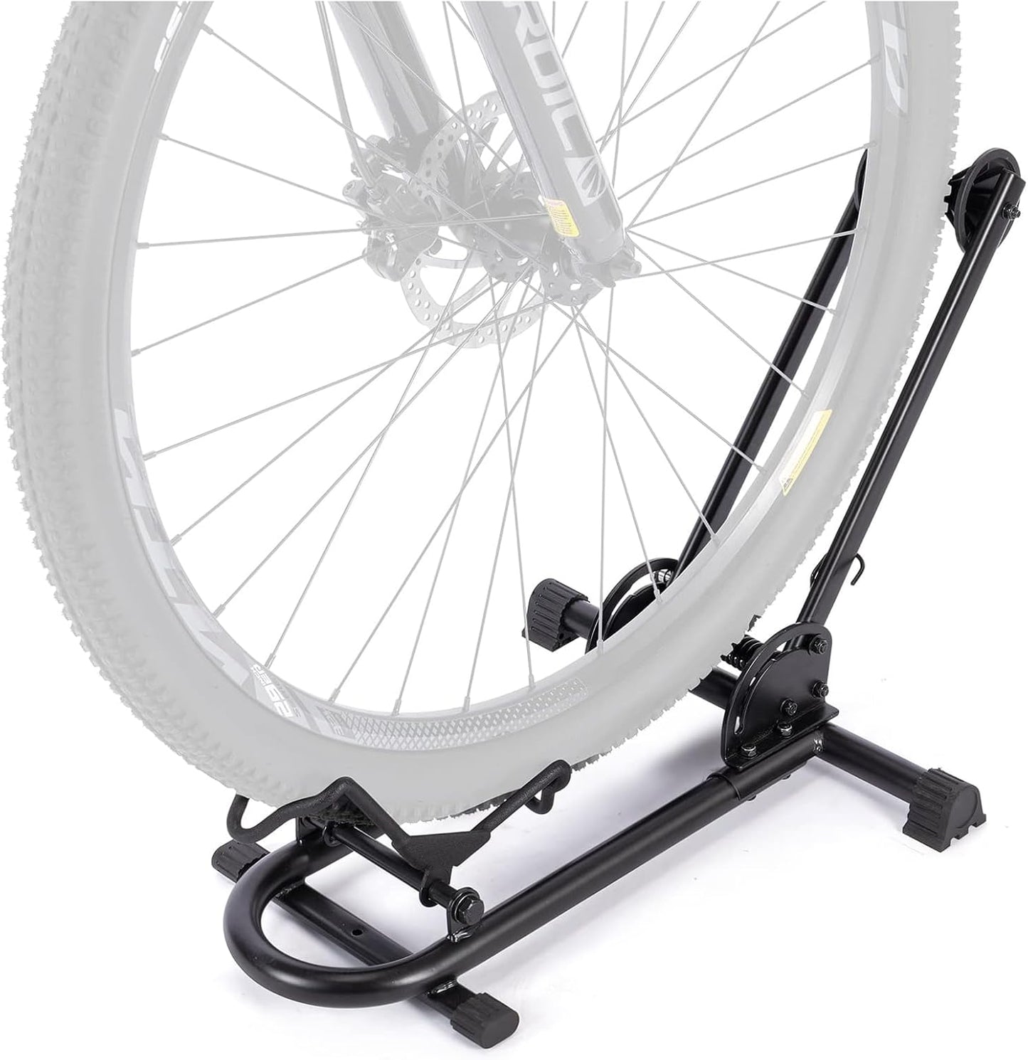 Indoor Bike Floor Stand - Bike Stand Rack for Garage/Home - Bike Storage Bicycle Parking Rack Fit 26”-29” Mountain Road Bikes (1 Bike Rack)