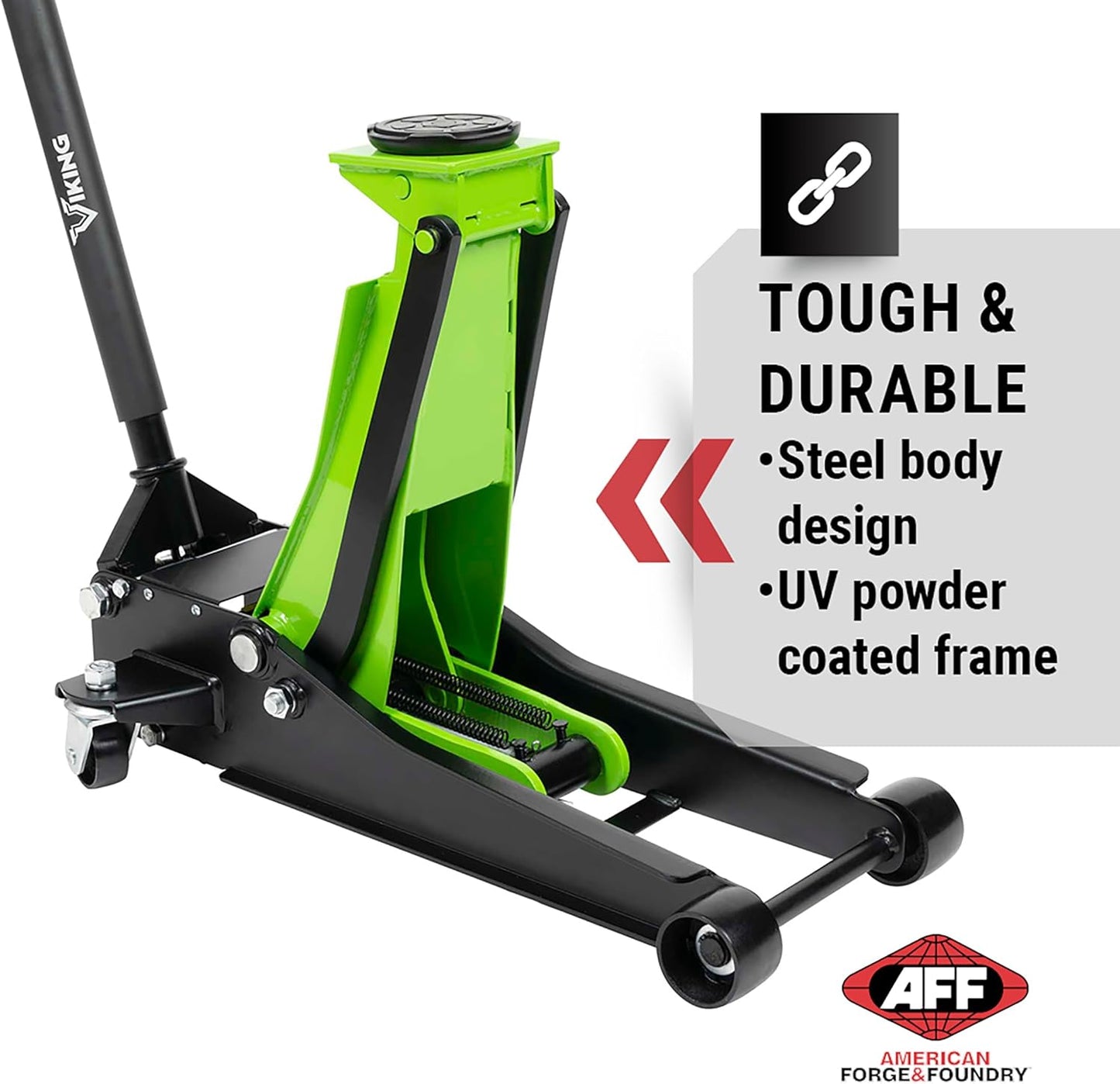 AFF Viking 3.5 Ton Floor Jack - Low Profile Car Jack with Lightning Lift Hydraulic - Heavy Duty