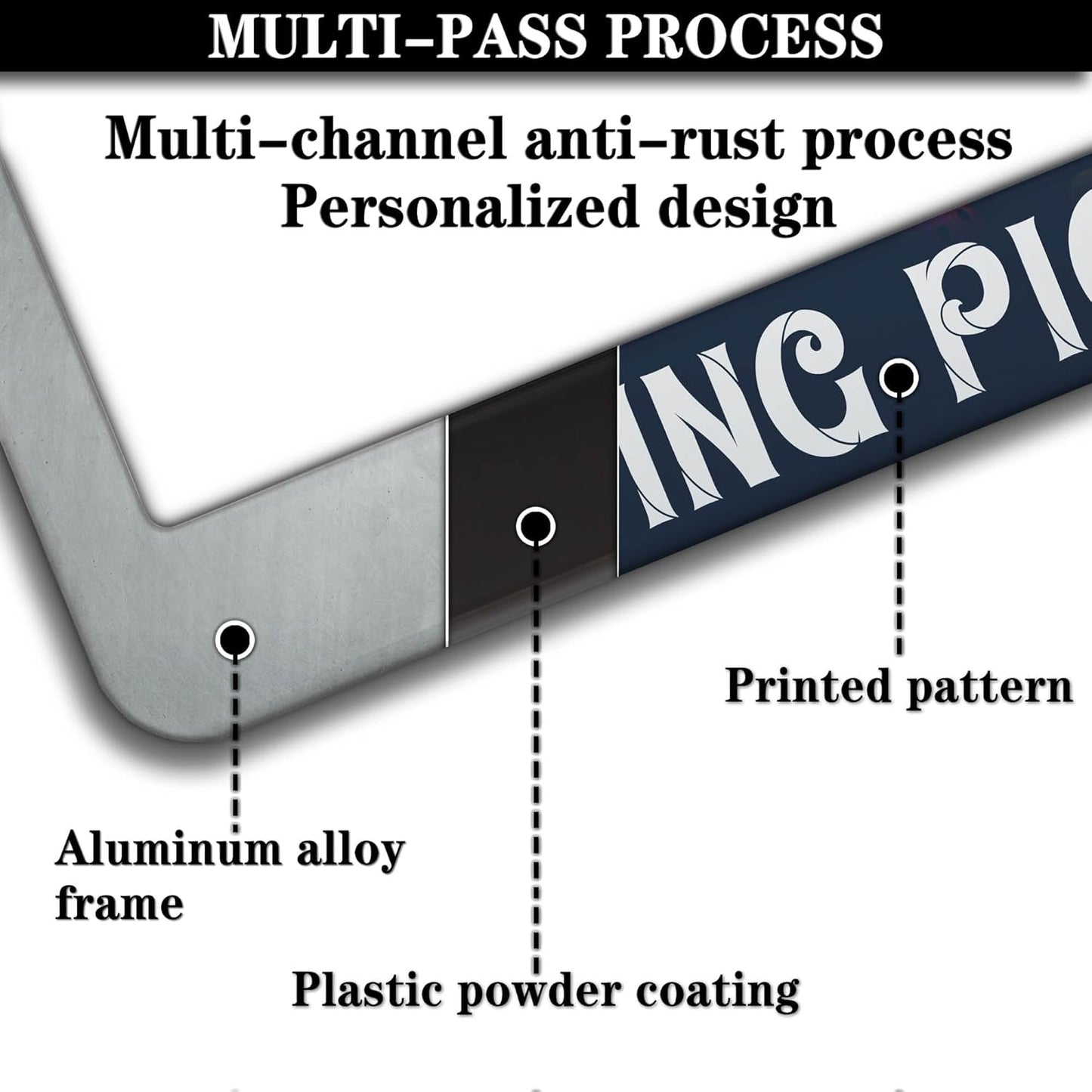 Front License Plate Bracket Multicolor License Plate Frames I'd Rather Be Playing Pickleball Universal Aluminum Car Accessory 2 Pack with Screw Covers Set