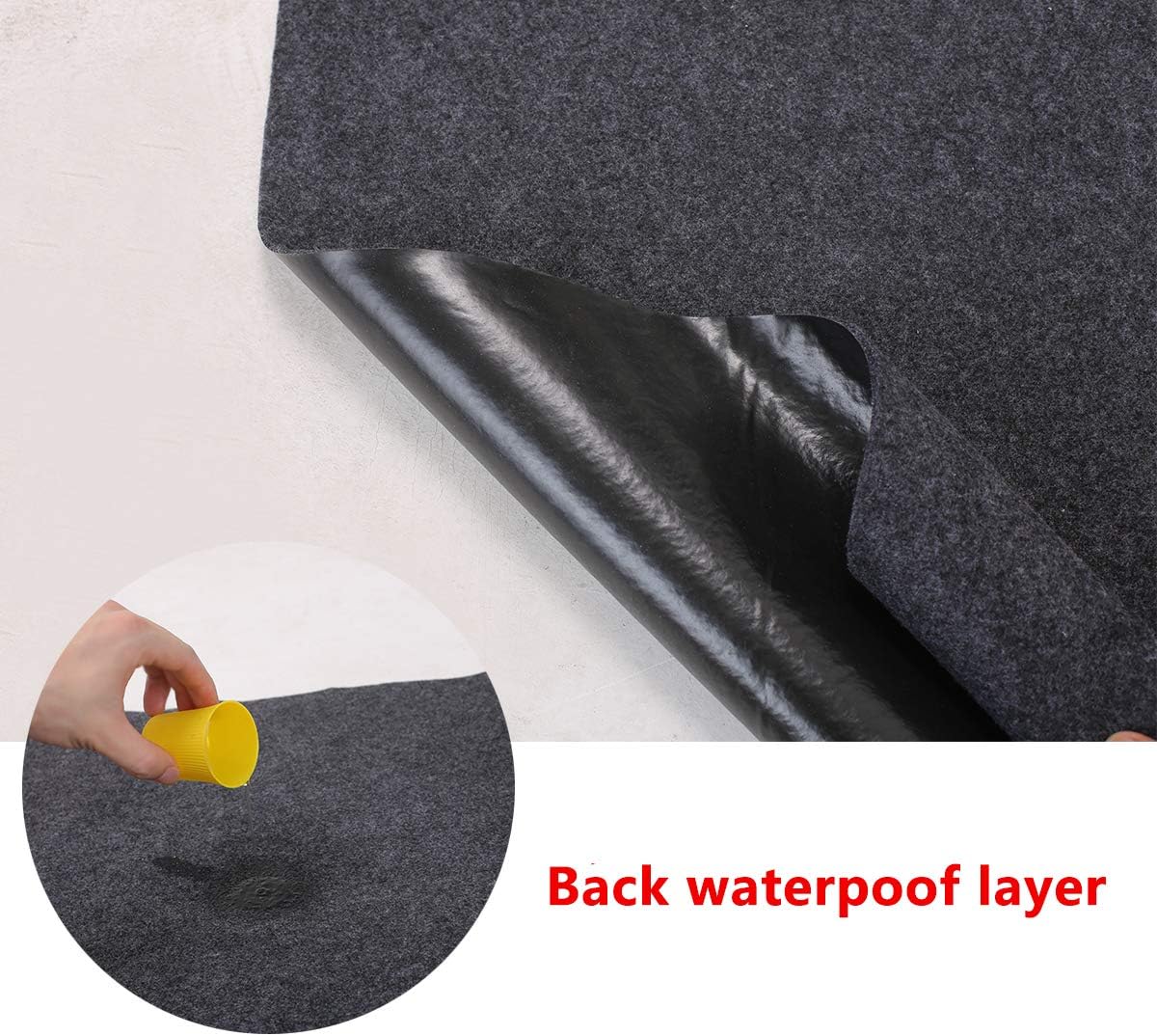 Garage Floor Mat，Absorbent Oil Mat—Floor Mat for Golf Carts,Motorcycles，Protect Garage and Shop Floor Surface，Absorbent Felt and Leak-Resistant Anti-Slip Backing，Reusable/Washable (8'6" x20')