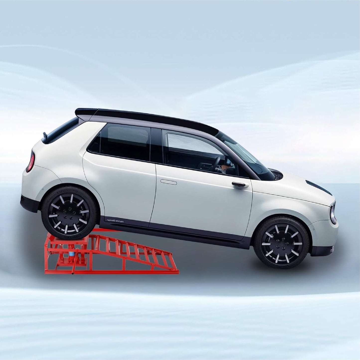 2 Pack Hydraulic Car Ramps 10,000lbs/5T Capacity Low Profile Car Lift Service Ramps Truck Trailer Garage, Height Hydraulic Vehicle Ramps,Red