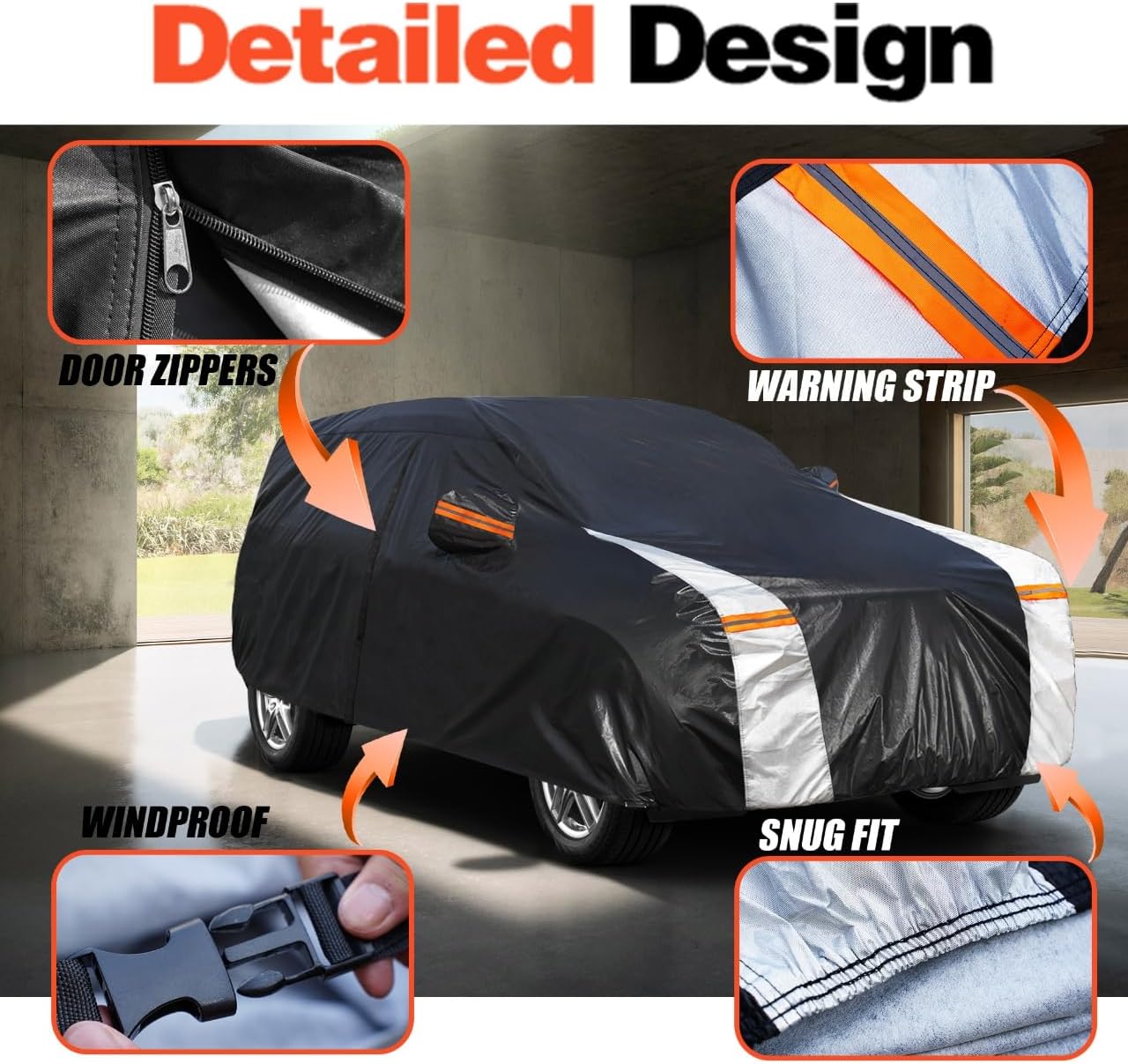 Subaru Outback Car Cover 100% Waterproof All Weather, Gift with Towel, 10 Layers SUV Car Cover Custom Fit 1994-2025 Subaru Outback, Outdoor Cover Rain Sun UV Protection with Door Zipper.