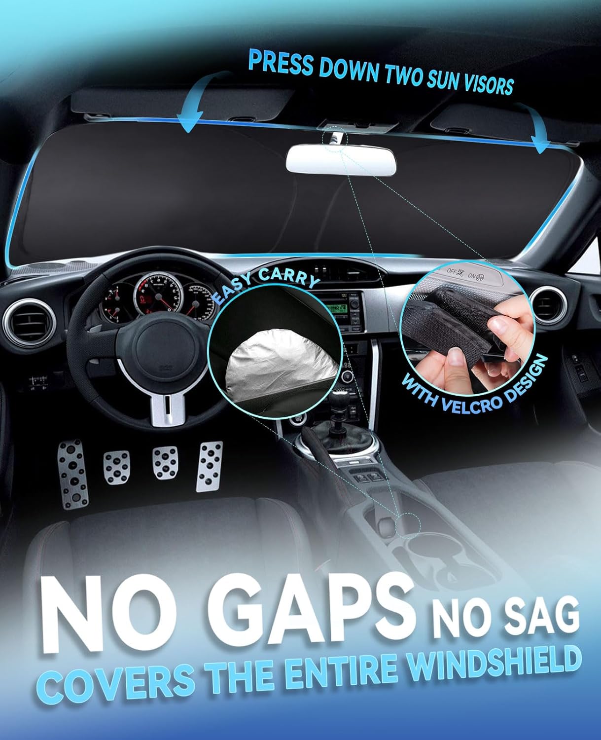 Windshield Sun Shade Car Sunshade for 2011 2012 2013 2014 2015 2016 2017 BMW X3 Base, xDrive28i, xDrive35i, M Sport SUV Accessories Windshield Cover for X3 Reflective Front Window Protector Blocks UV