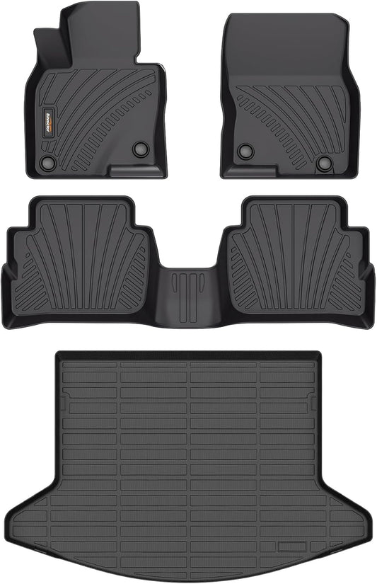 Binmotor-All Weather Floor Mats Cargo Liner for Mazda CX-5 2017 2018 2019 2020 2021 2022, Car Floor Mat CX5, Trunk Cargo Mat for Mazda CX5 Accessories Car Mats