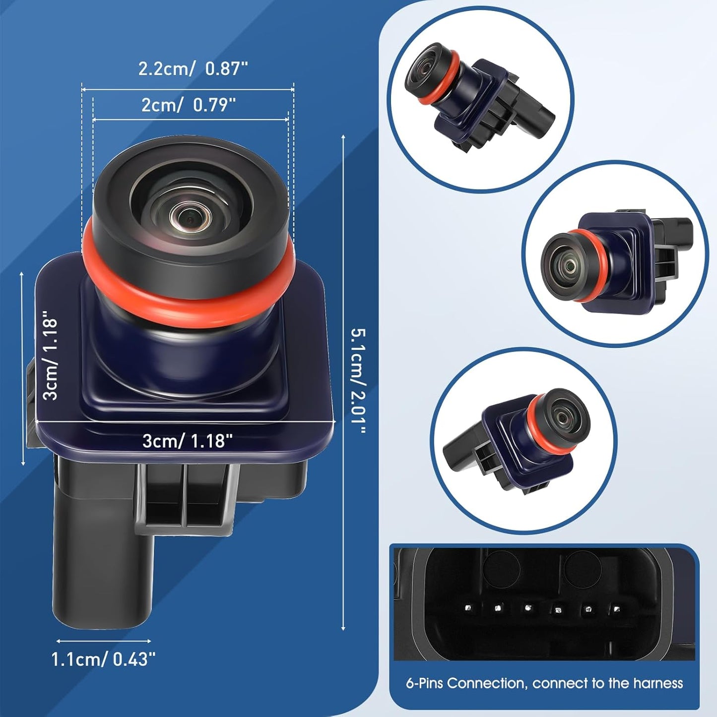 Rear View Backup Reverse Camera Fit for Lincoln MKS 2013-2016,Safety Parking Back Up Assist Camera OE Number EA5T-19G490-AA EA5T19G490AA EA5Z-19G490-B DA5Z-19G490-A