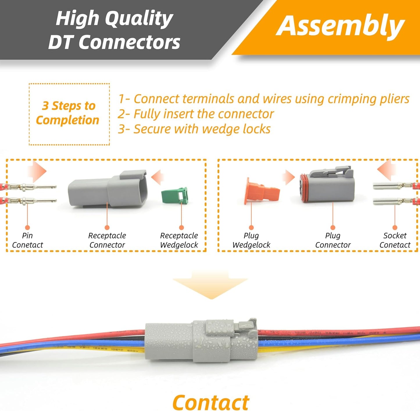 DT Kit for Car Motorcycle Boat (4PIN 4SET)