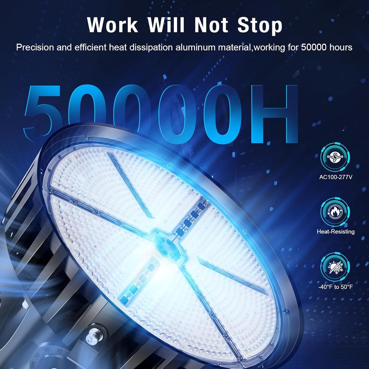 800W Outdoor LED Stadium Lights, Heavy Duty Round Floodlight Super Bright Commercial Arena Sport Field High Pole Lighting with IP66 Waterproof Adjustable Bracket for Large Area Court Farm