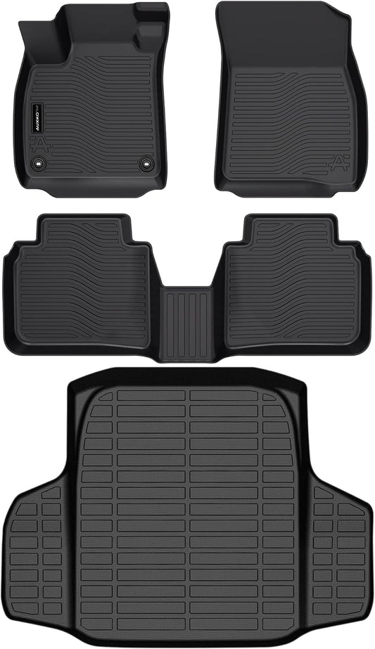 AUXKO All Weather Floor Mats Cargo Mat Fit for Honda Accord(Include Hybrid) 2023 2024 2025 TPE Rubber Liners All Season Guard Odorless Anti-Slip Floor Mats Cargo Liner