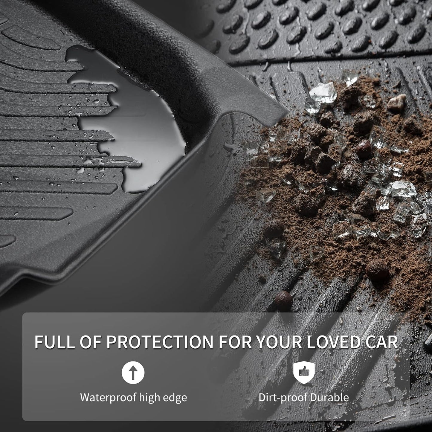 KELCSEECS Floor Mats & Cargo Liner Custom for Audi Q5 (Not for Q5 PHEV Models) 2024 2023 2022 2021 2020 2019 2018 Car Mats Automotive Cargo Mat Floor Liners Trunk Mat Q5 All Weather Trunk Liner