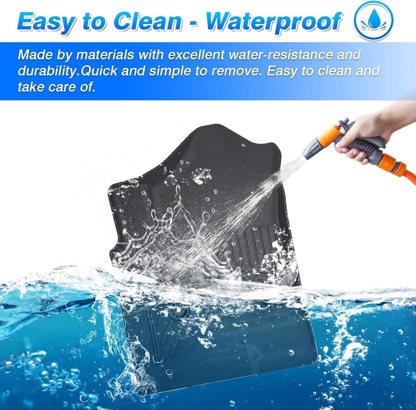 Cartist Floor Mats Fit for 2014-2018 Chevy Silverado & GMC Sierra 1500 Crew Cab;2015-2019 Silverado/Sierra 2500HD/3500 HD Crew Cab, All Weather TPE Custom Fit Silverado Floor Mats 1st & 2nd Row