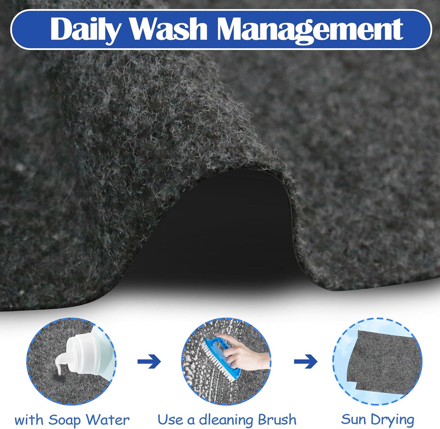 Ogrmar 8.2 x 10.2 FT Outdoor Storage Shed Mat, Waterproof Storage Shed Flooring Mat, Soft Patio Furniture Carport Mat Washable with Non-Slip Backing, Storage Shed Not Included (8.2x10.2FT)