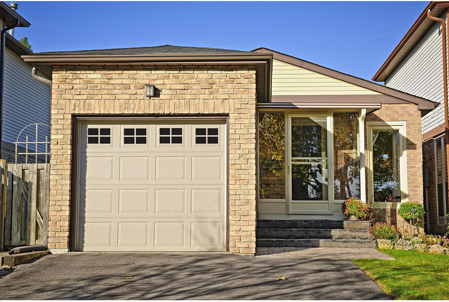 Household Essentials 216 Magnetic Faux Garage Door Windows | 16 Pieces for Single Car Steel Garage Door | Black