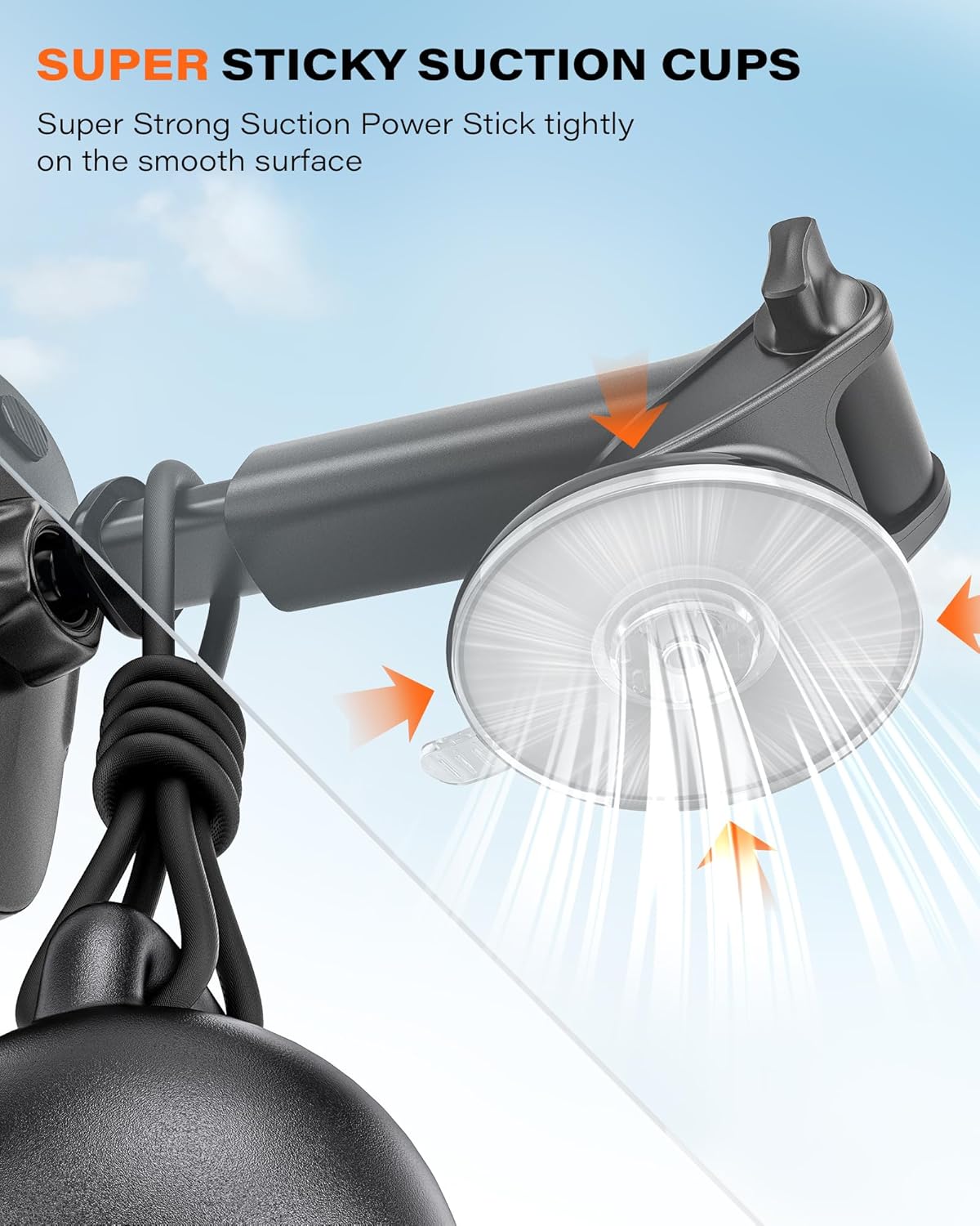 APPS2Car Car Phone Holder Mount, Dashboard/Windshield/Cell Phone Holder for Car, Compatible with iPhone, Samsung, All Phones,Black